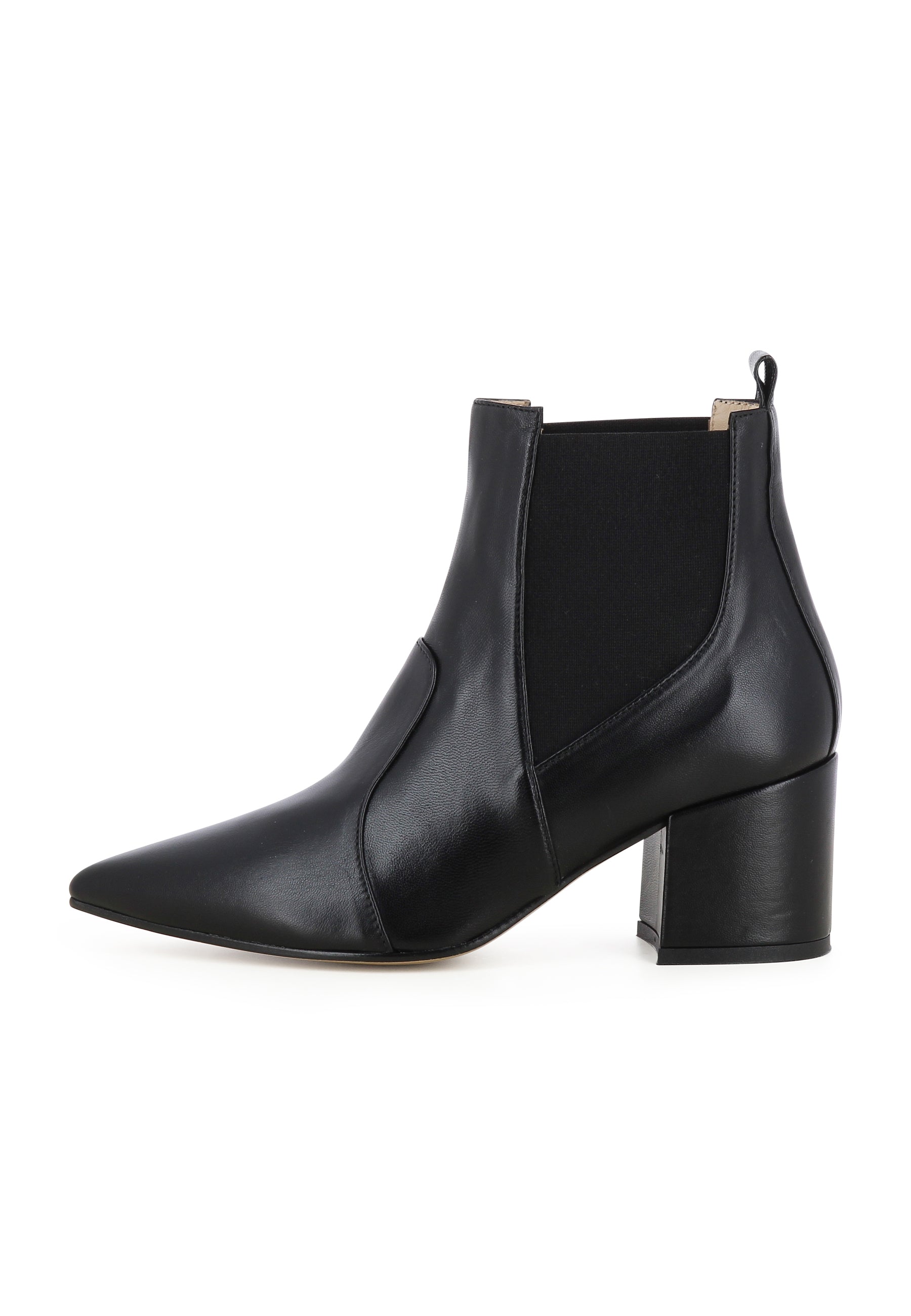 DARIANA Damen Stiefelette  -  Glattleder Schwarz