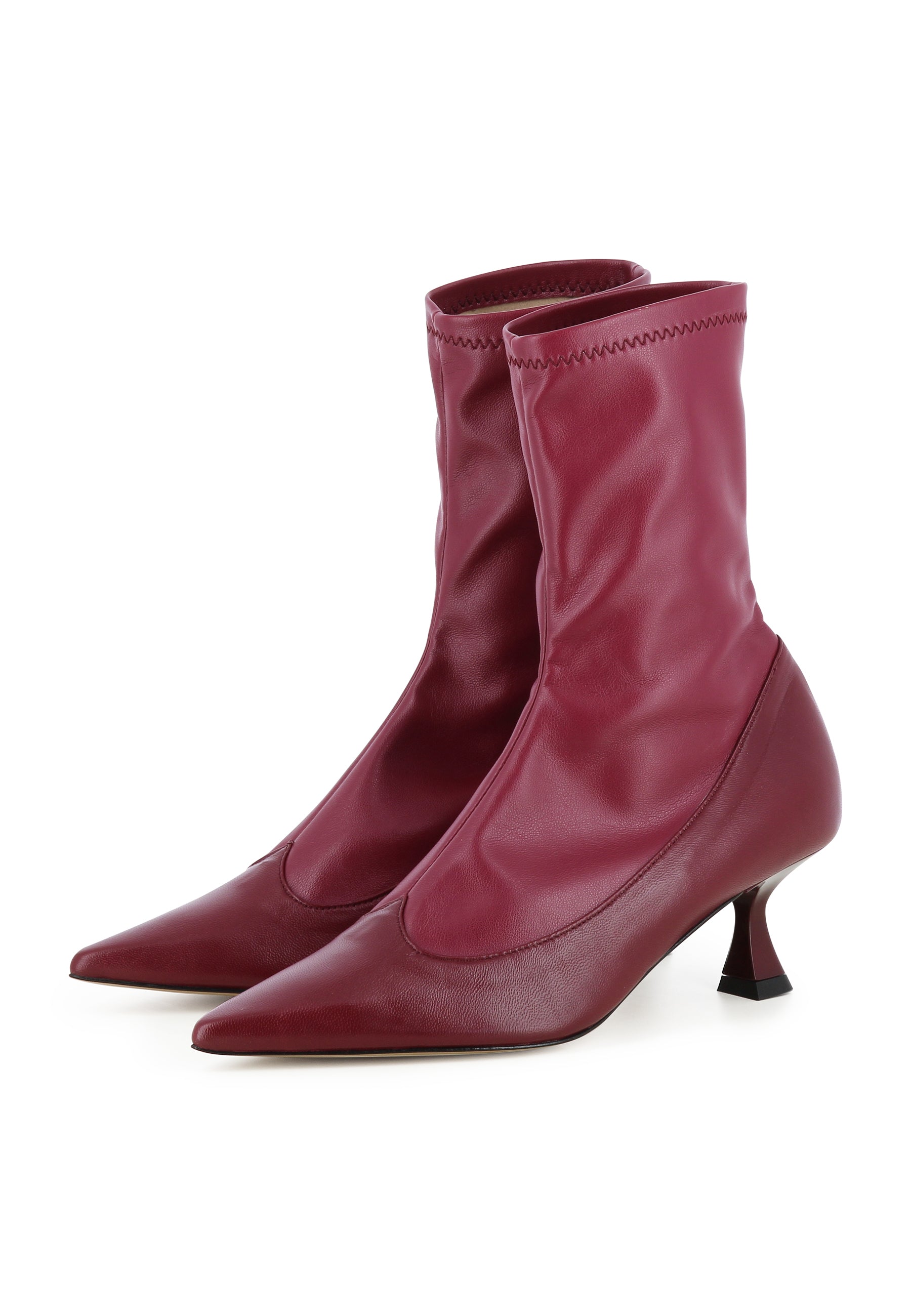 PERLA Damen Stiefelette  -  Glattleder Bordeaux