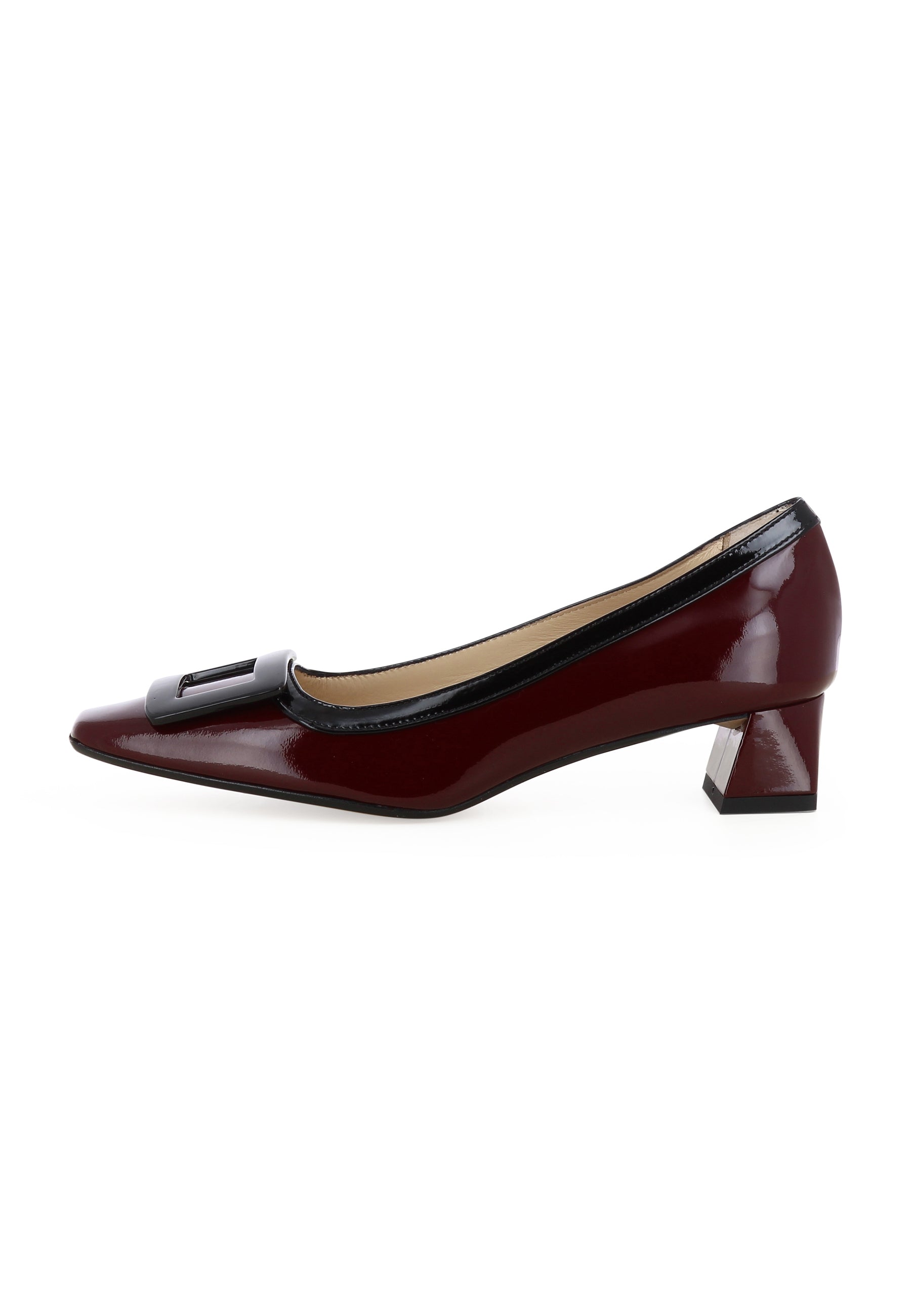 SABRINA Damen Pumps  -  Lackleder Bordeaux/ Schwarz