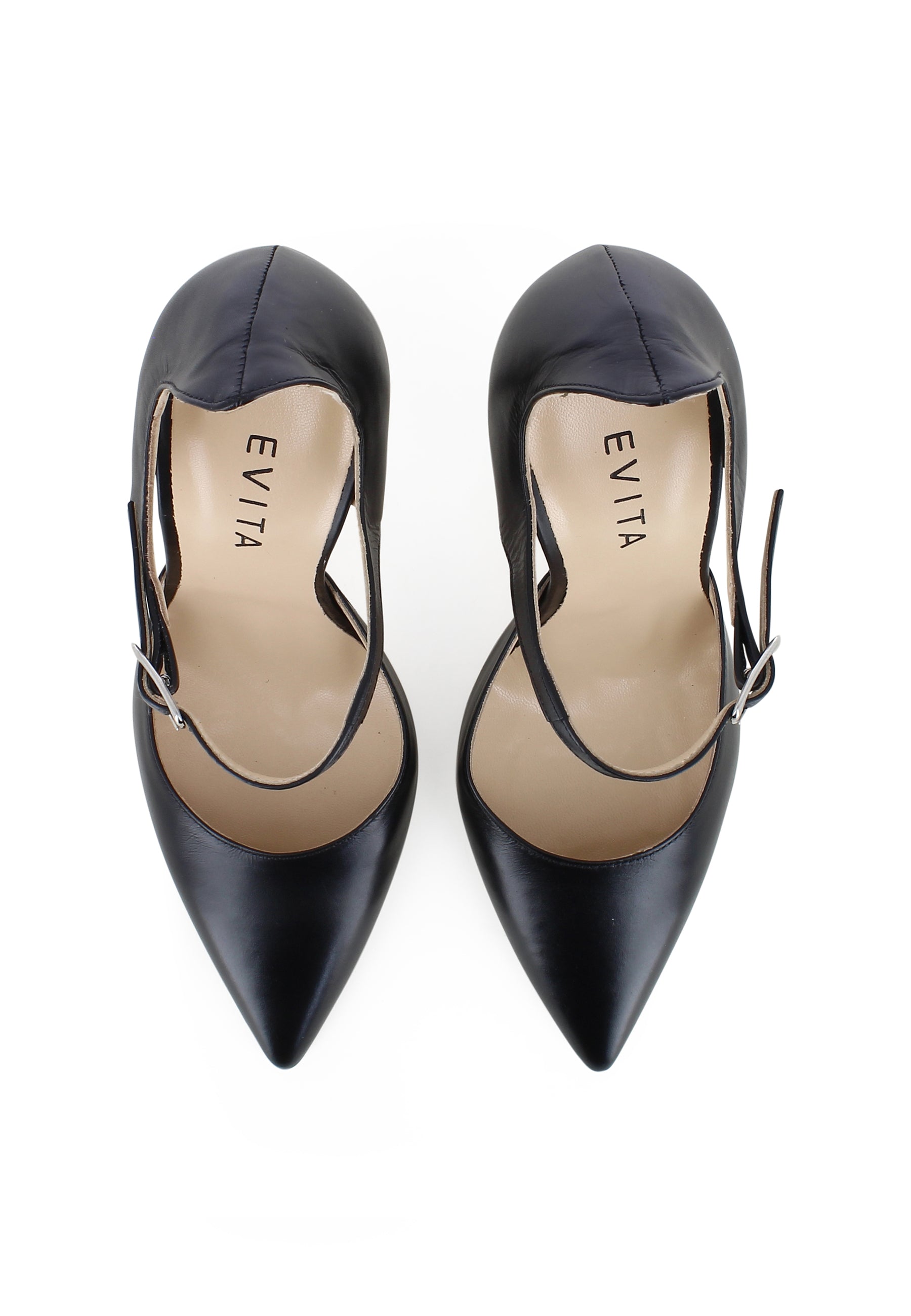 LISA Women's Pumps Semi-Open - Smooth Leather Black