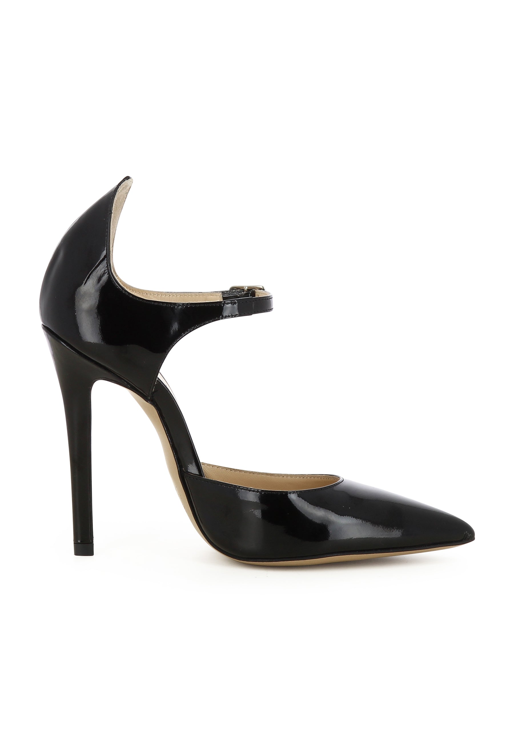 LISA Damen Pumps Halboffen  -  Lackleder Schwarz