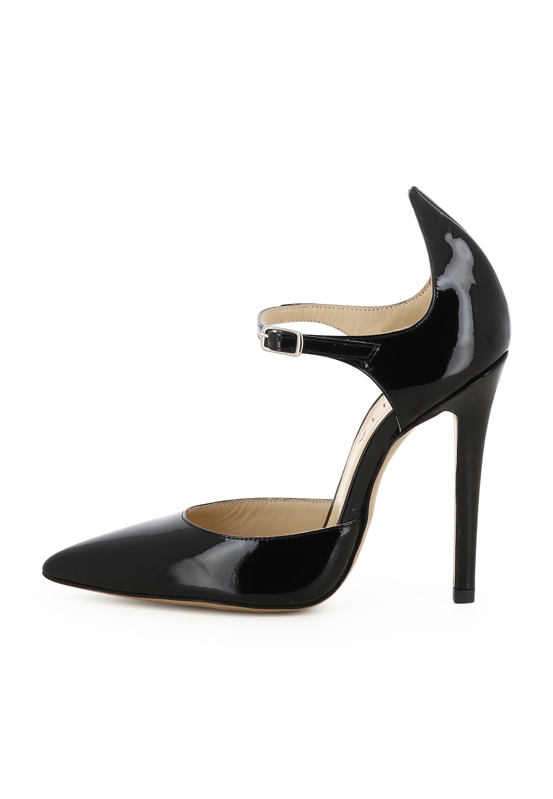 LISA Damen Pumps Halboffen  -  Lackleder Schwarz