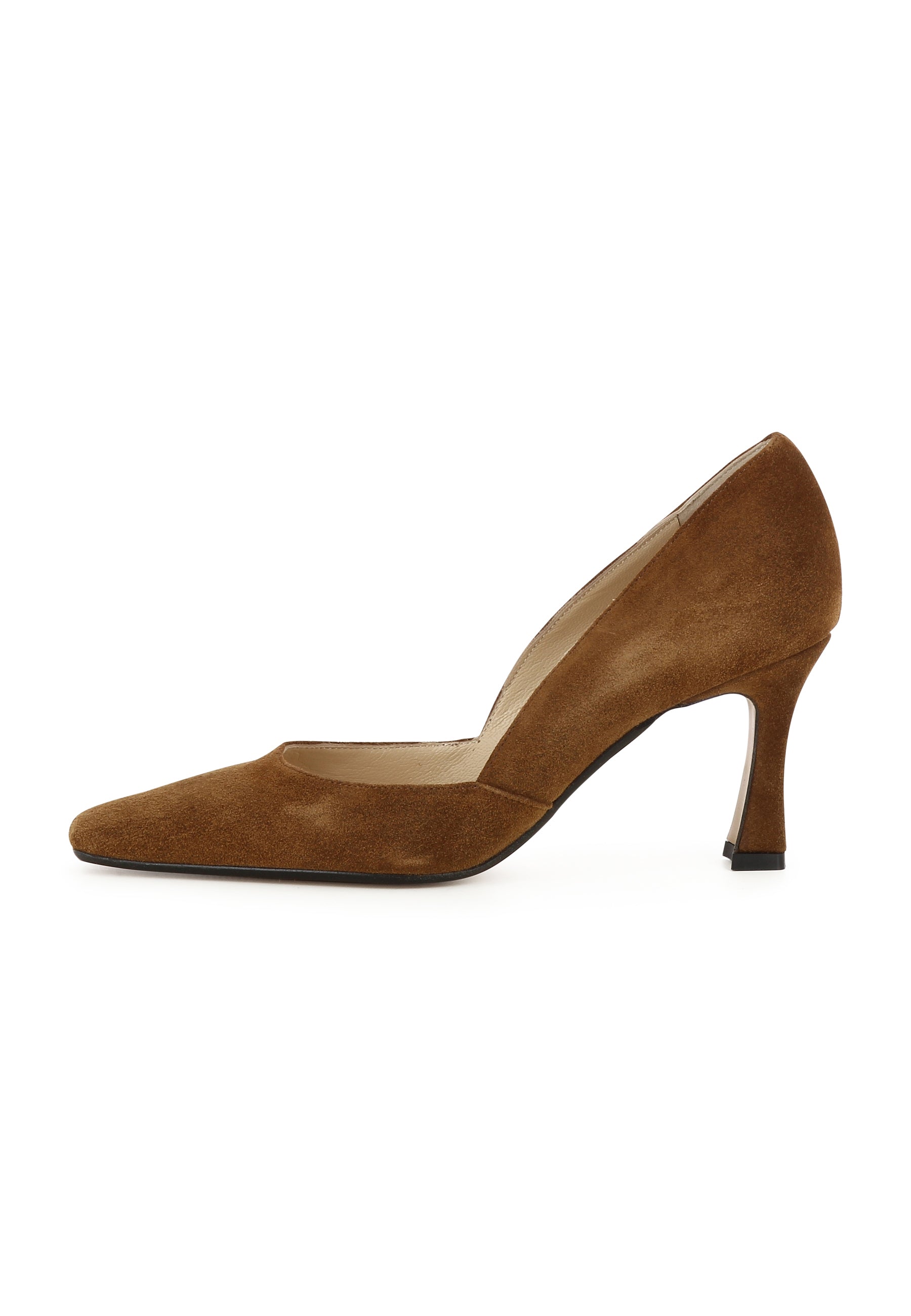 CARMELA Damen Pumps Halboffen  -  Rauleder Hellbraun