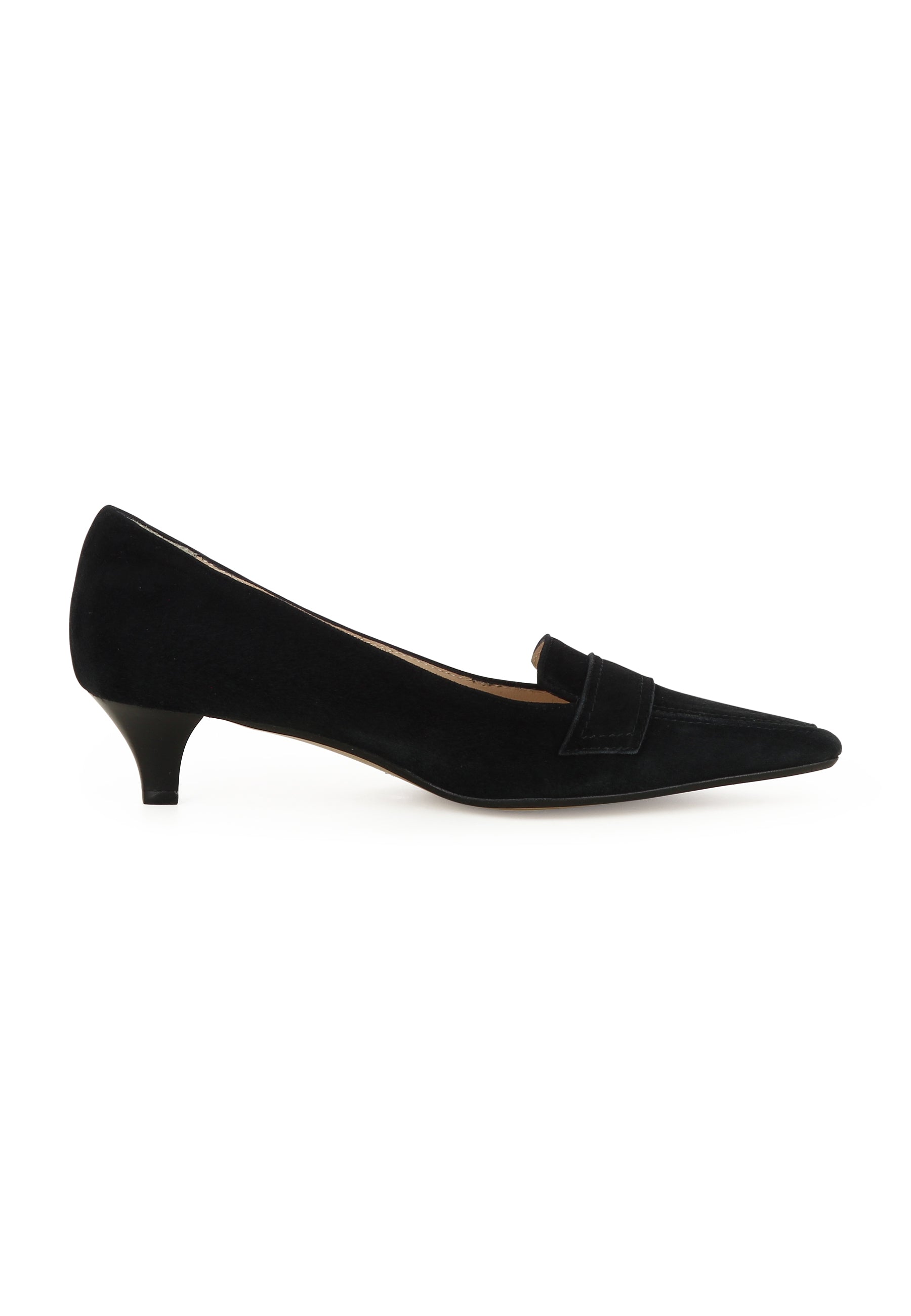 LIA Damen Pumps  -  Rauleder Schwarz