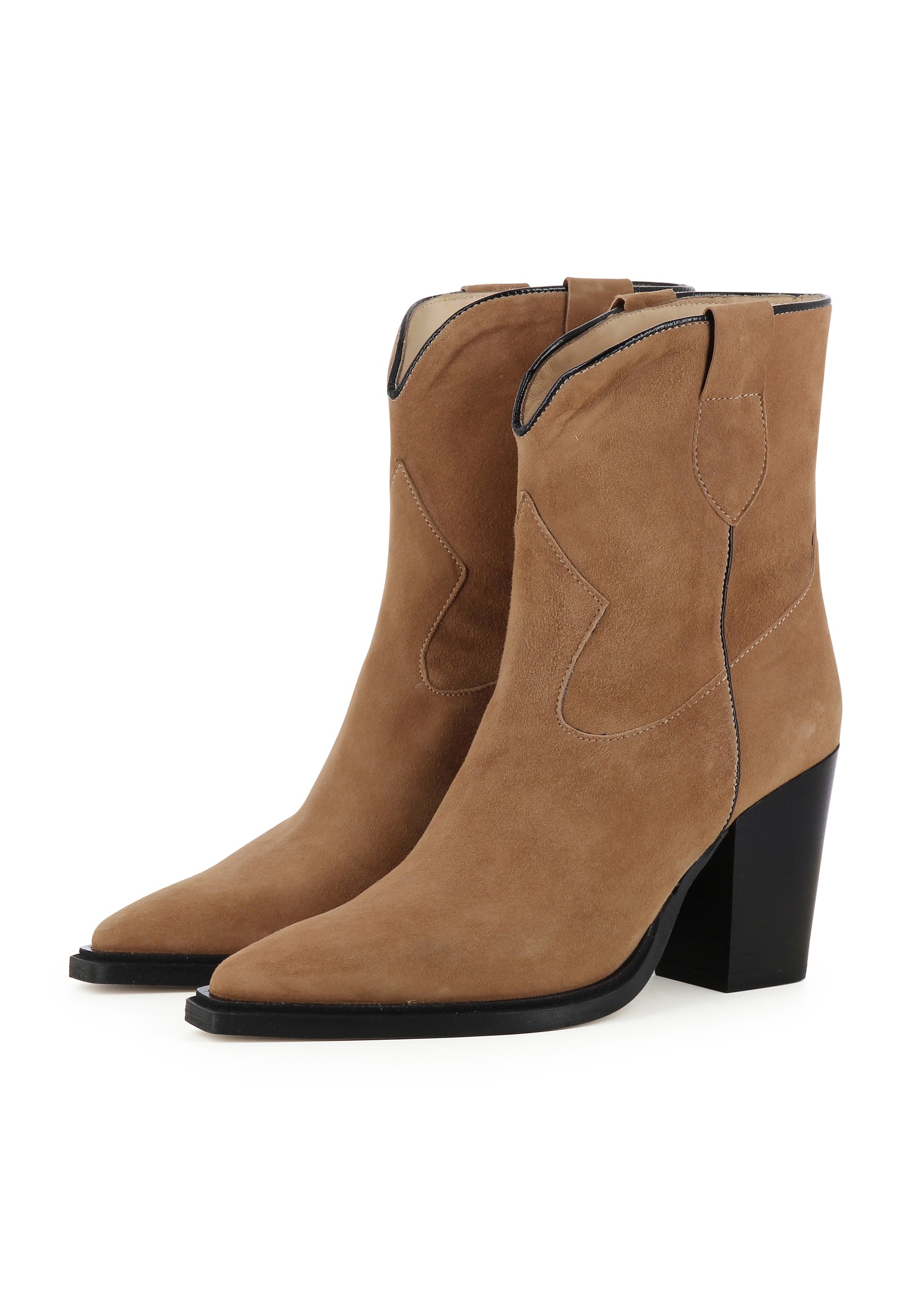 GAIA Damen Cowboy Stiefel  -  Rauleder Altrosa