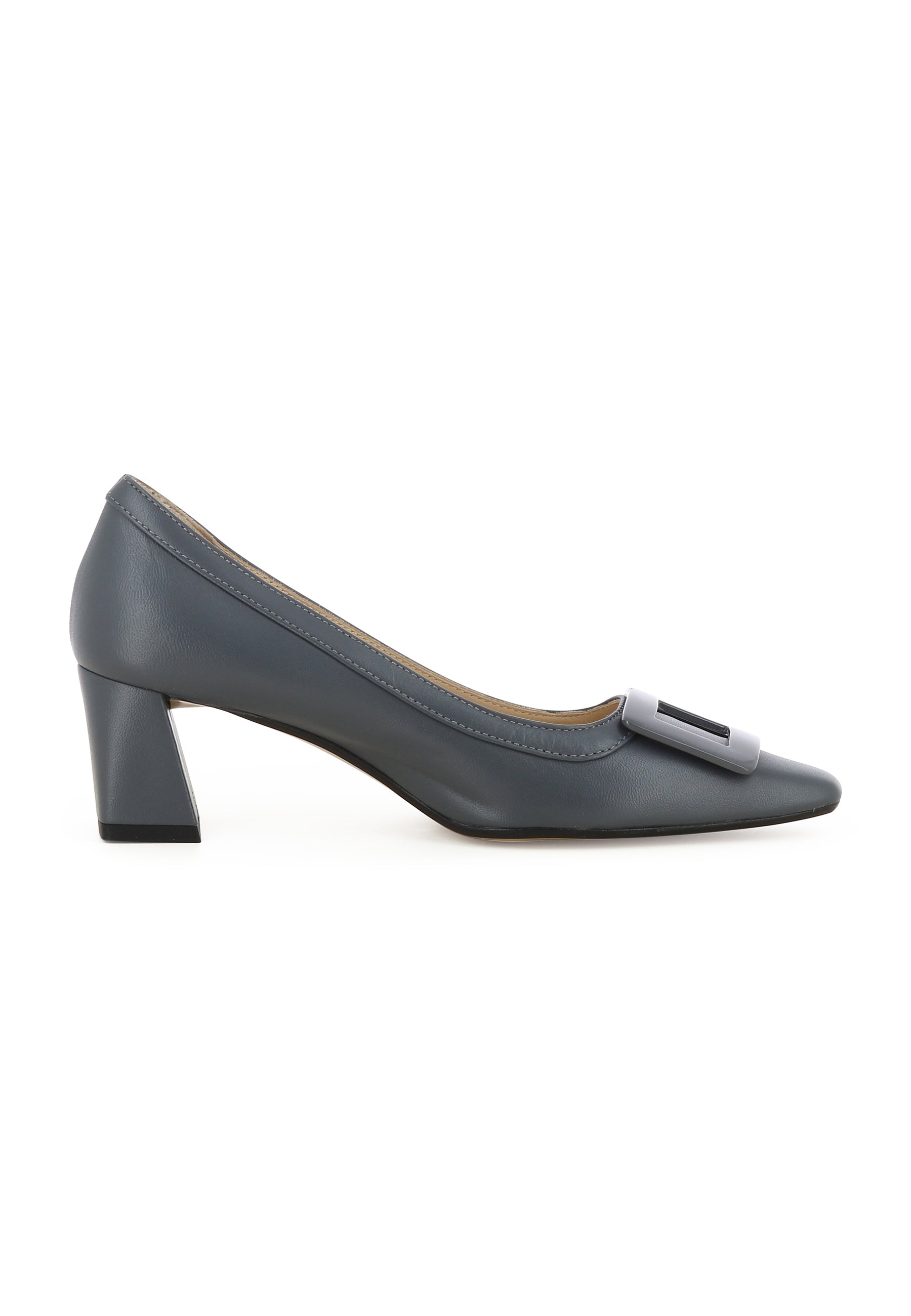 VANESSA Damen Pumps  -  Glattleder Grau