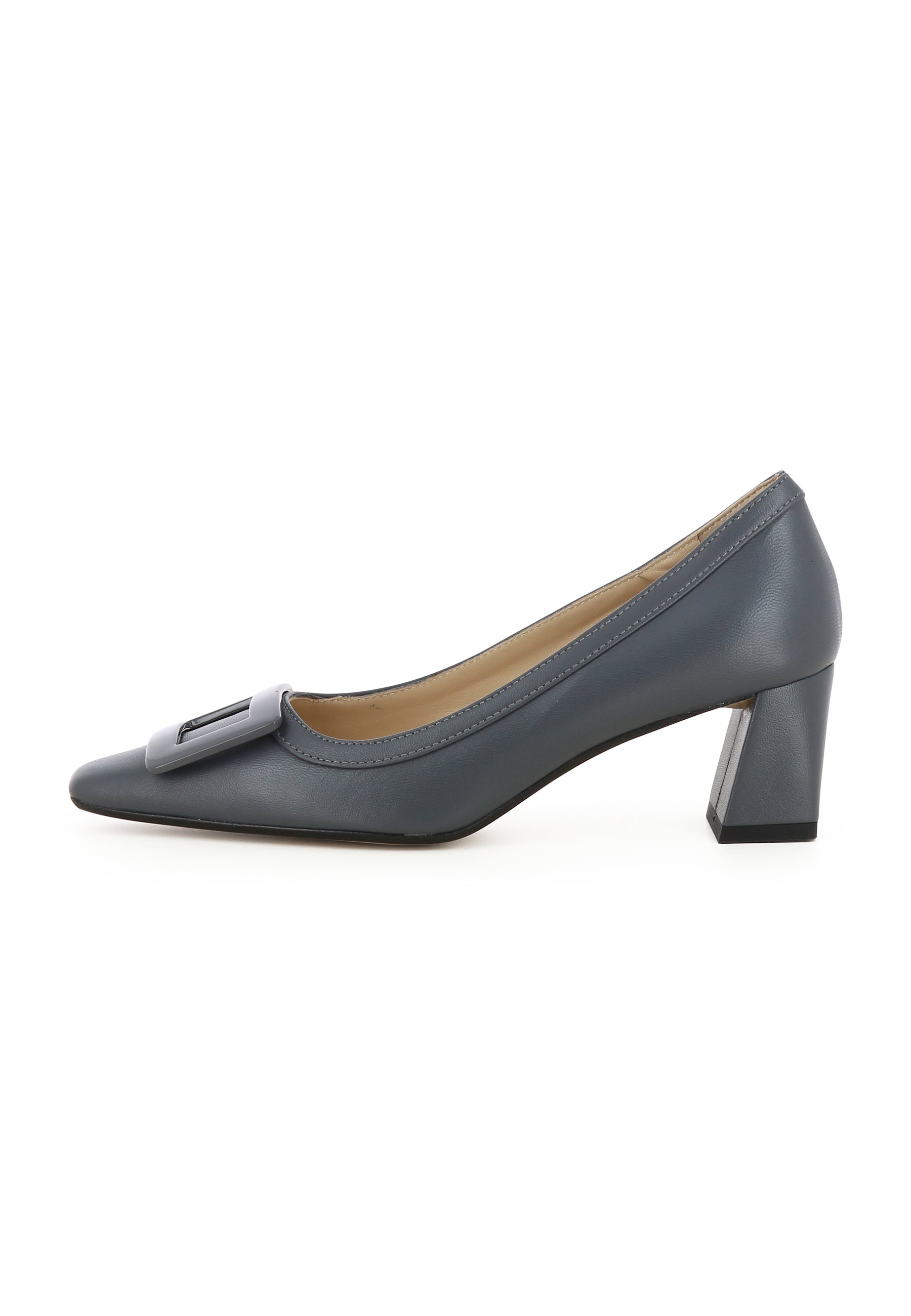 VANESSA Damen Pumps  -  Glattleder Grau