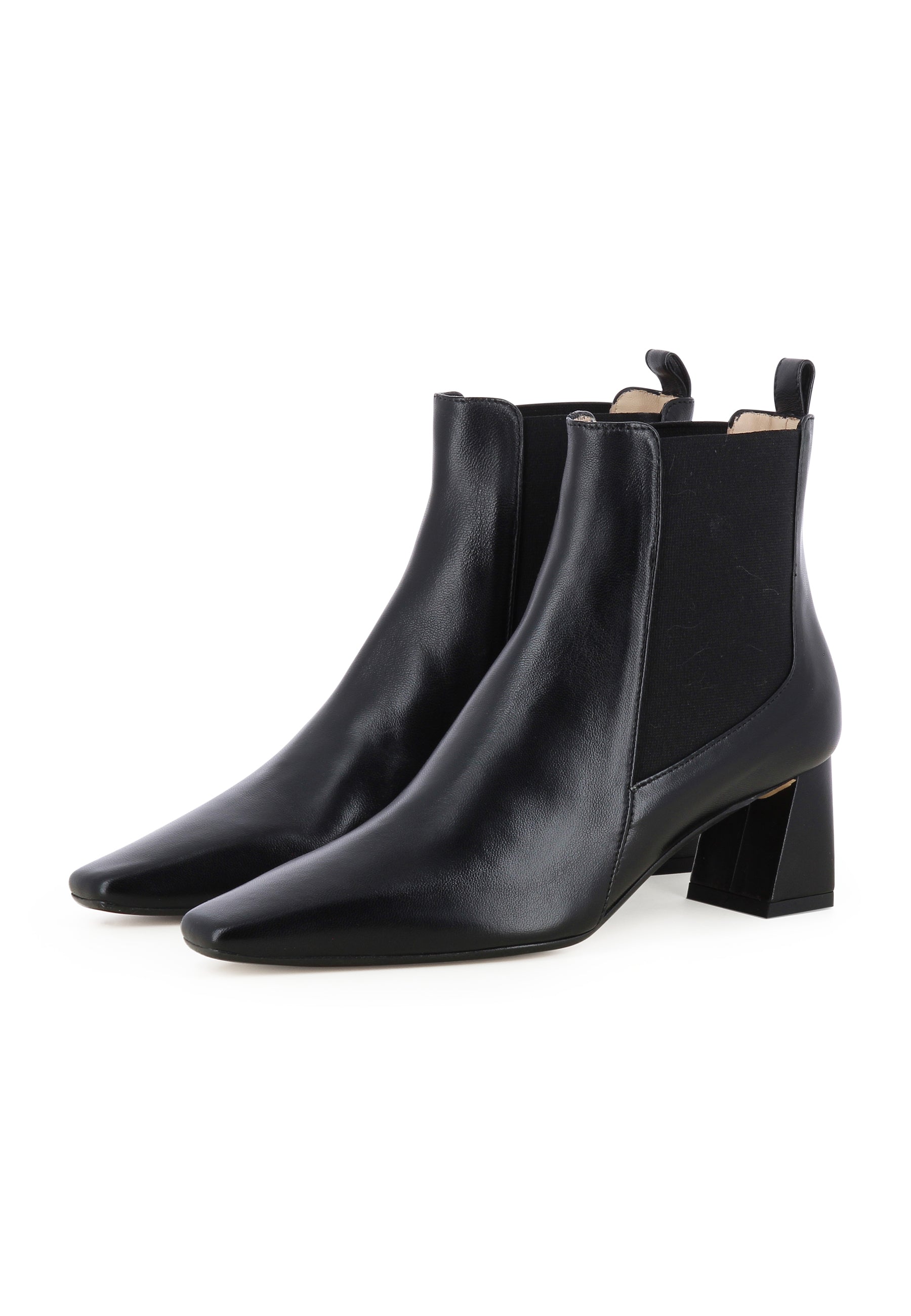 VANESSA Damen Stiefelette  -  Glattleder Schwarz