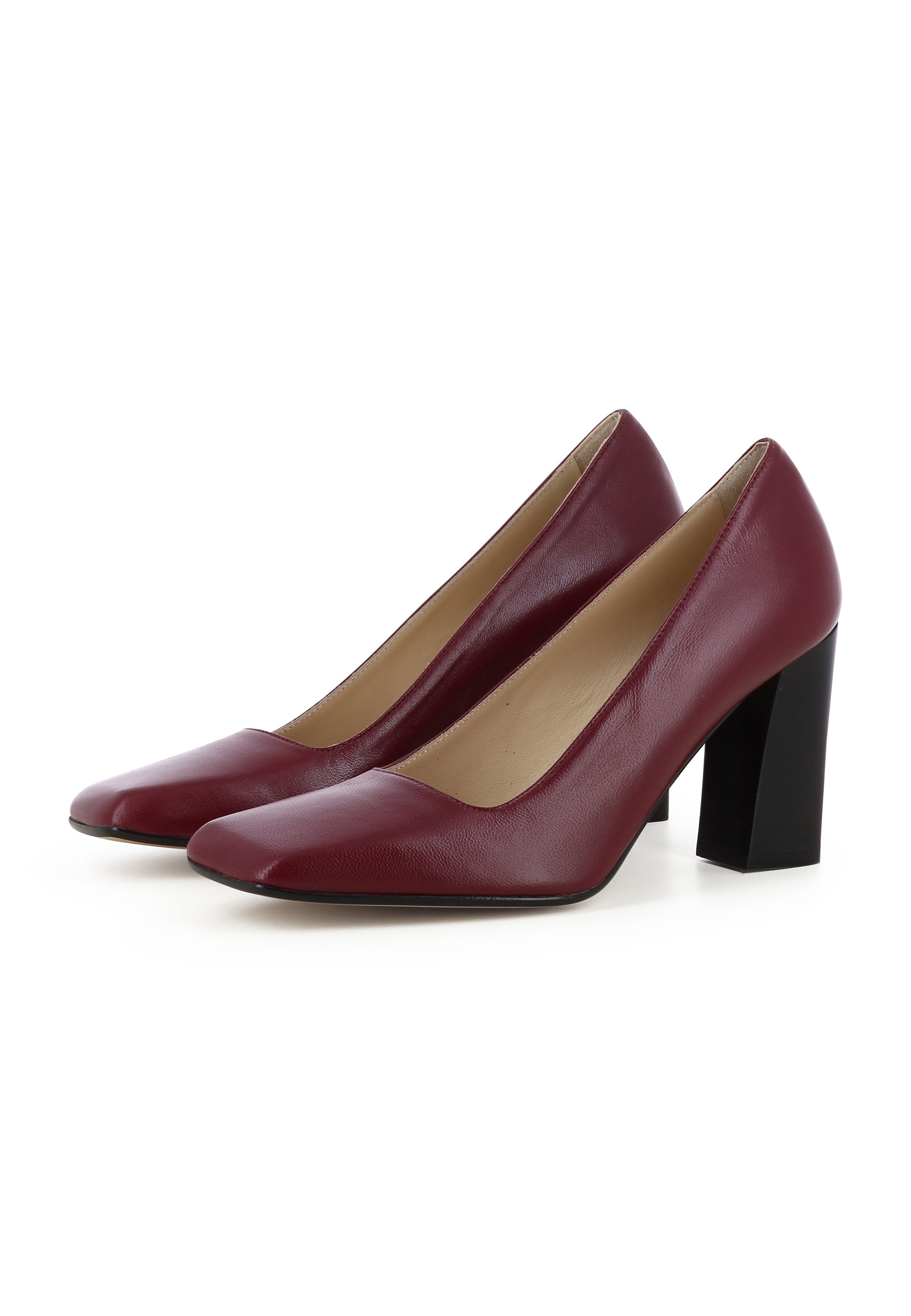 IRENE Damen Pumps  -  Glattleder Bordeaux
