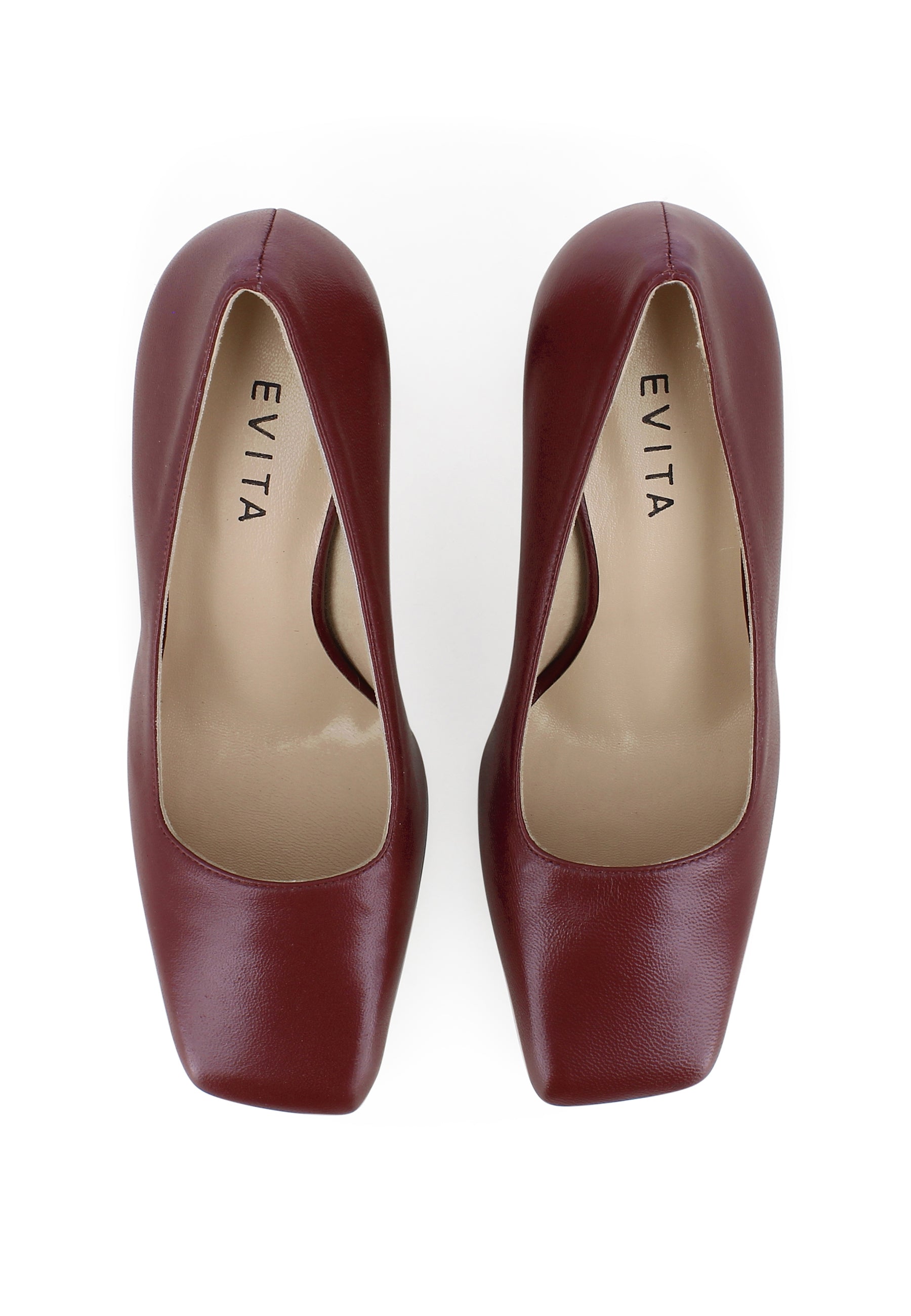 IRENE women's pumps - smooth leather Bordeaux