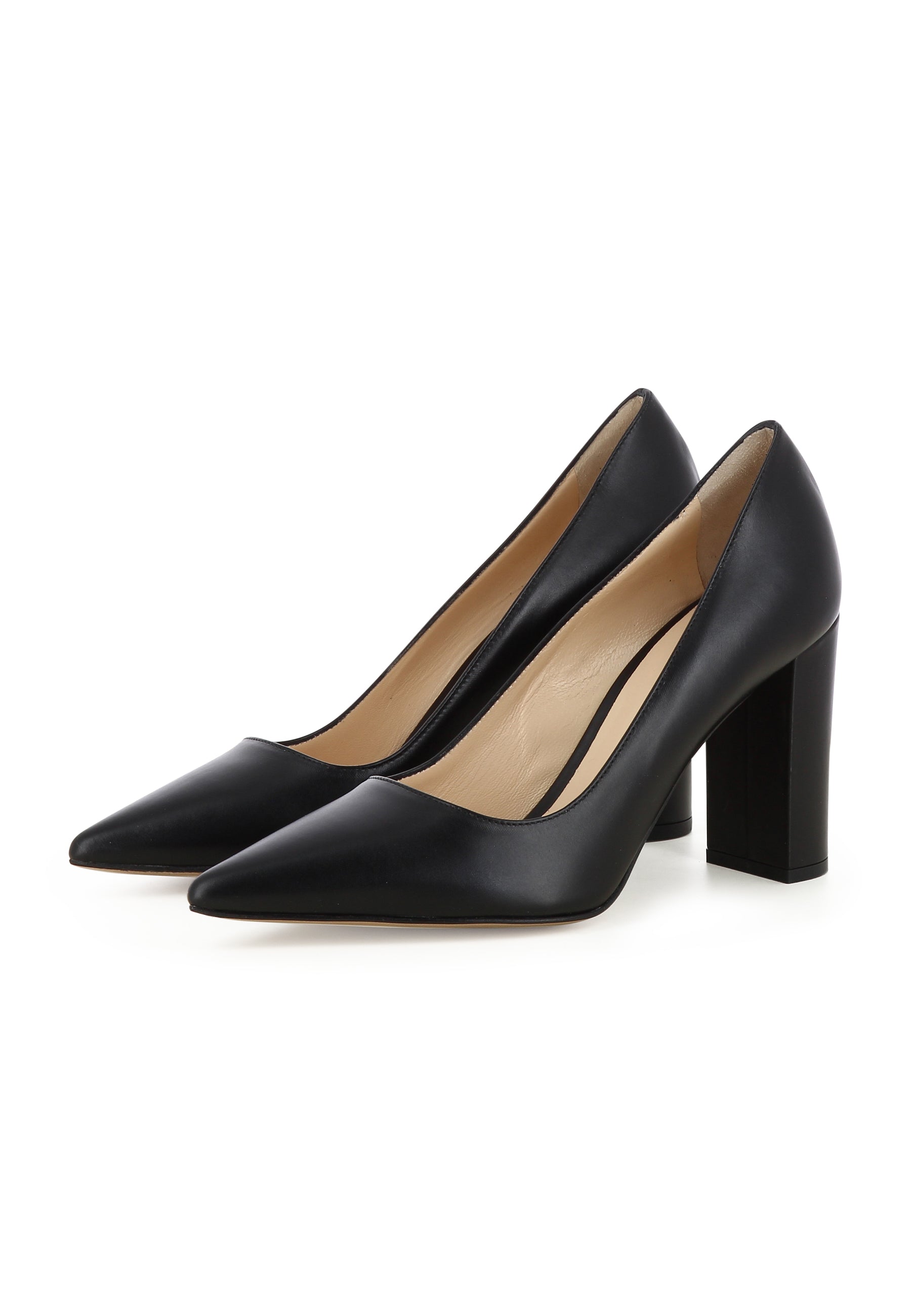 NATALIA Damen Pumps  -  Glattleder Schwarz
