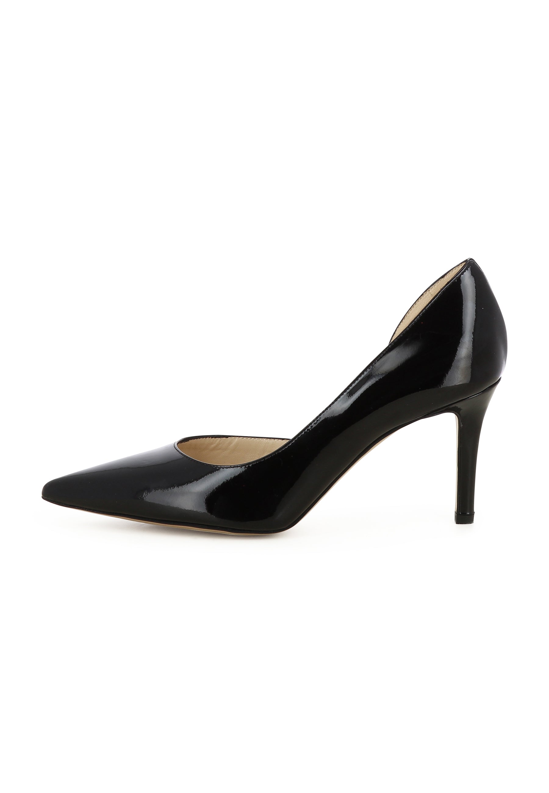 JESSICA Damen Pumps Halboffen  -  Lackleder Schwarz
