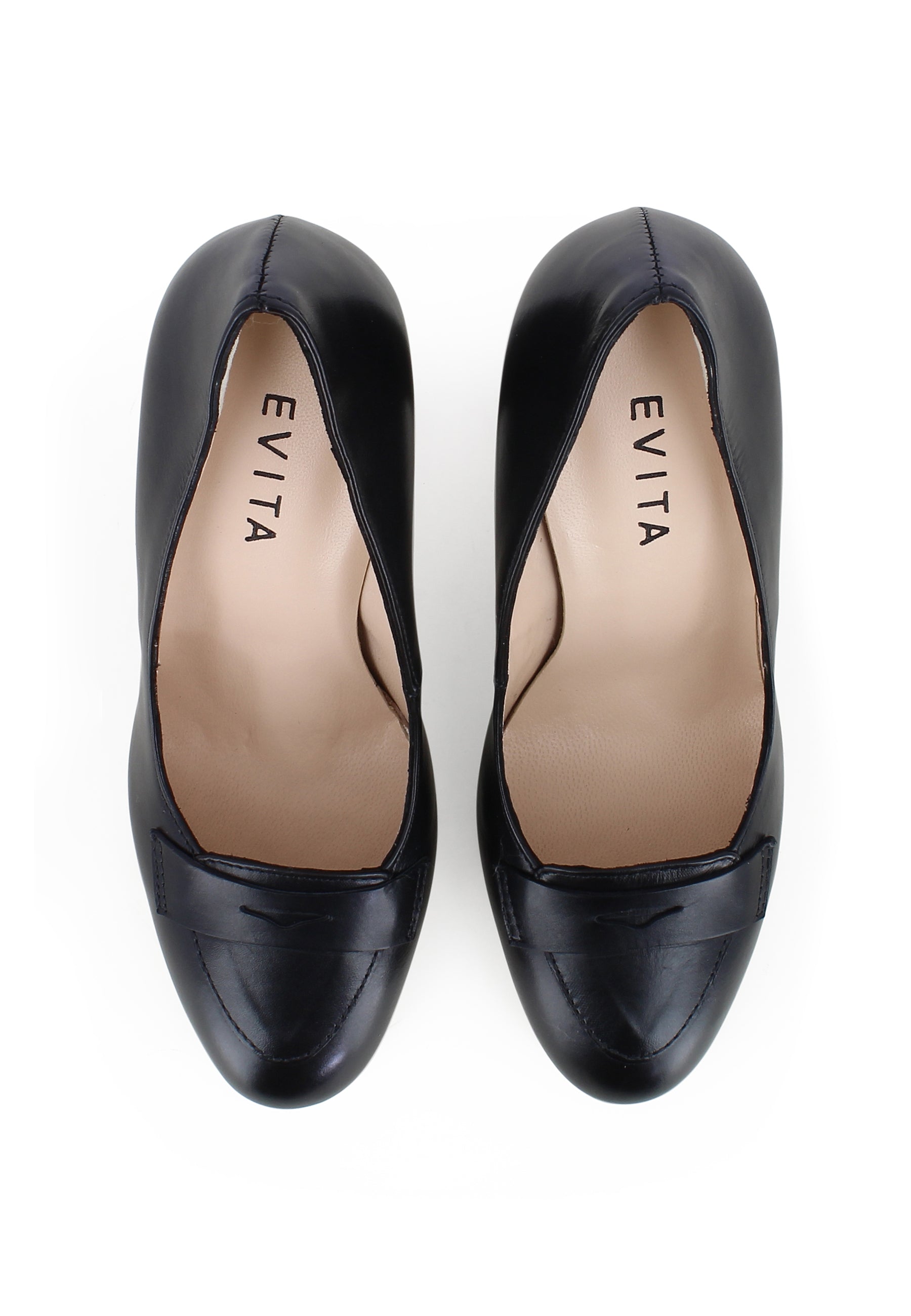 CRISTINA Damen Pumps  -  Glattleder Schwarz