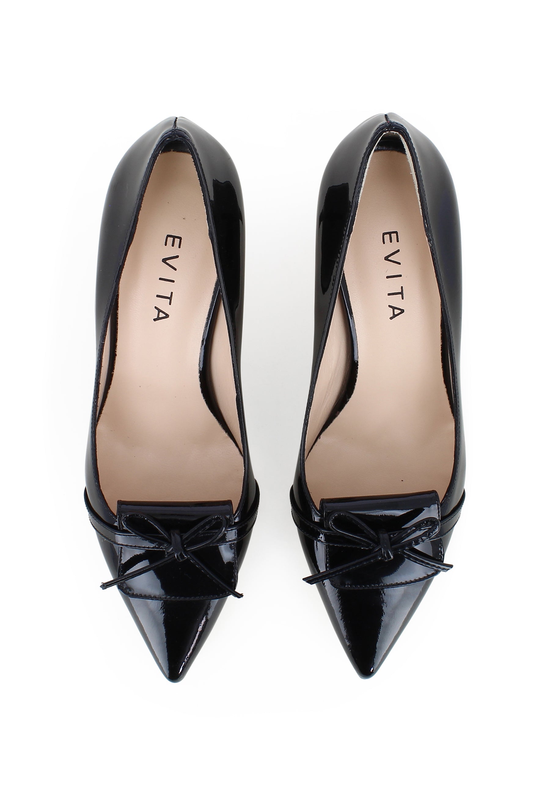 GIULIA Damen Pumps  -  Lackleder Schwarz