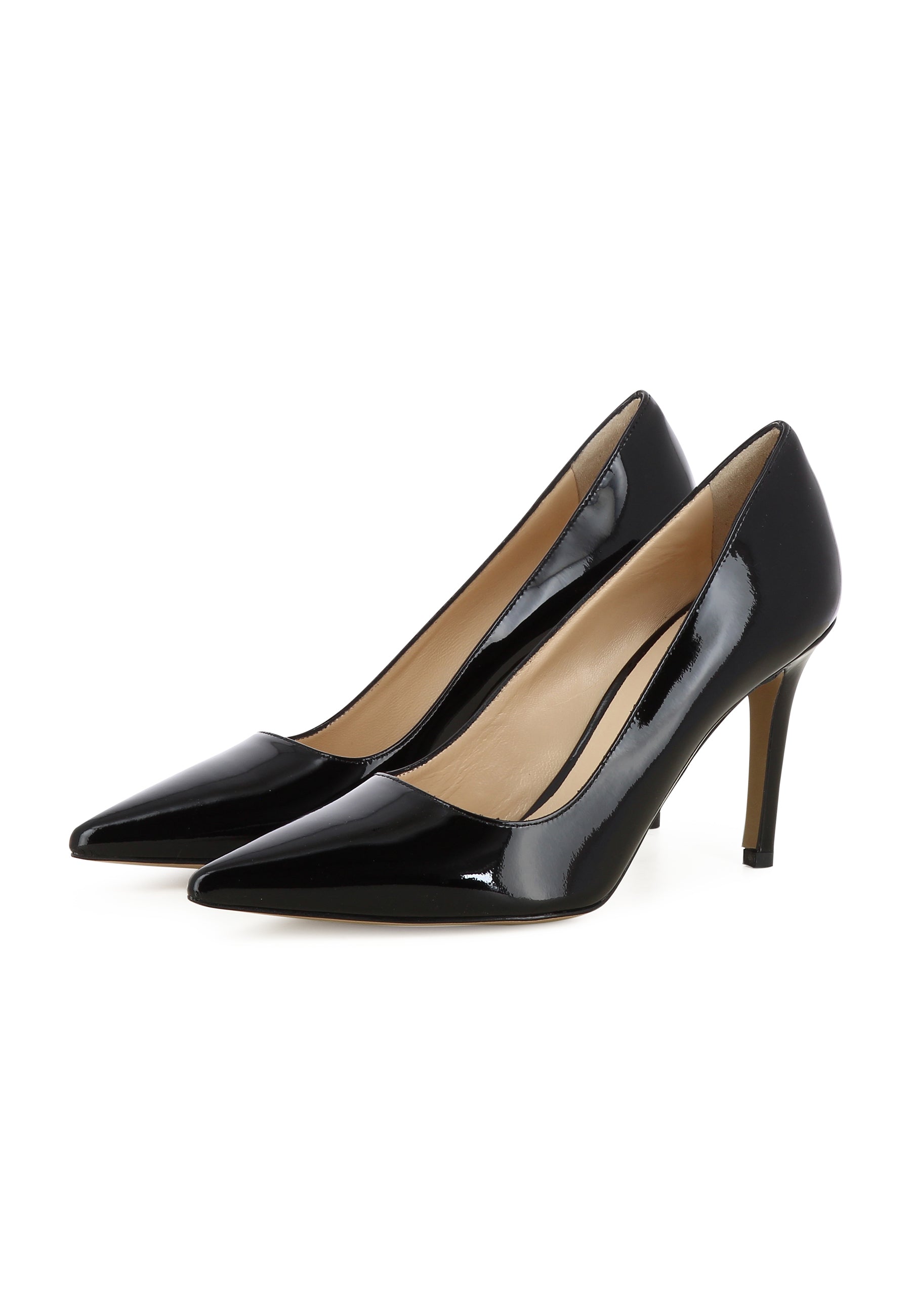 NATALIA Damen Pumps  -  Lackleder Schwarz