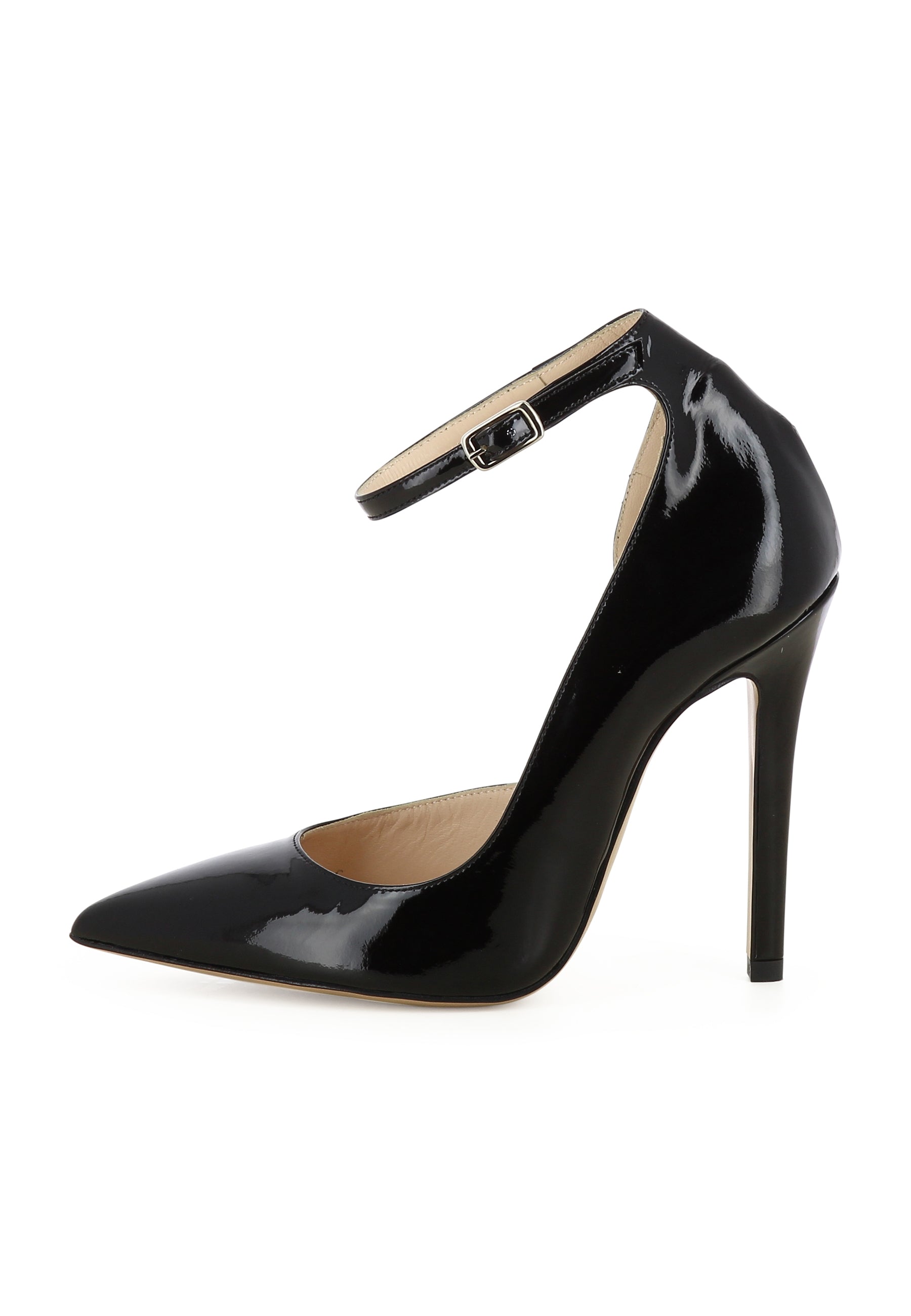 LISA Damen Pumps Halboffen  -  Lackleder Schwarz