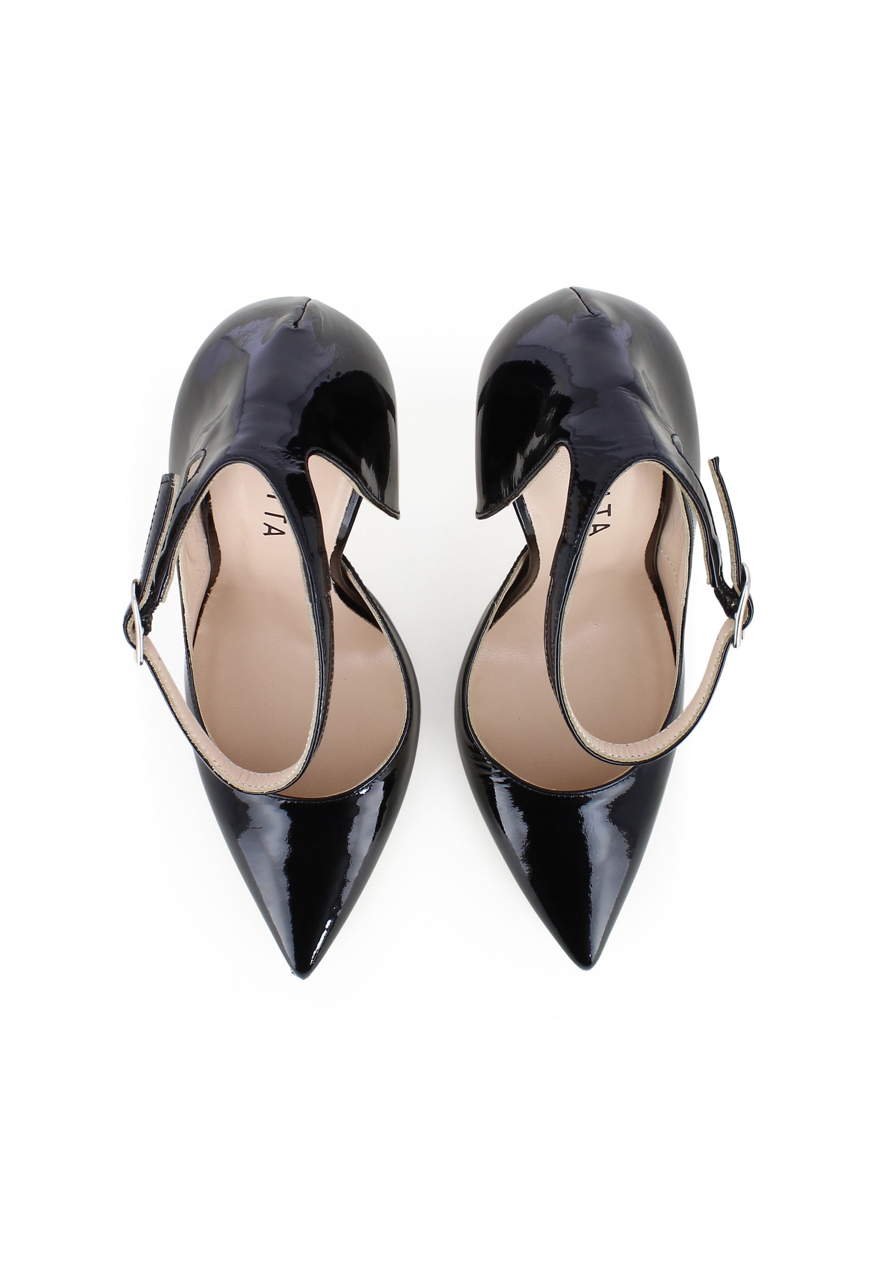 LISA Women's Pumps Semi-Open - Patent Leather Black