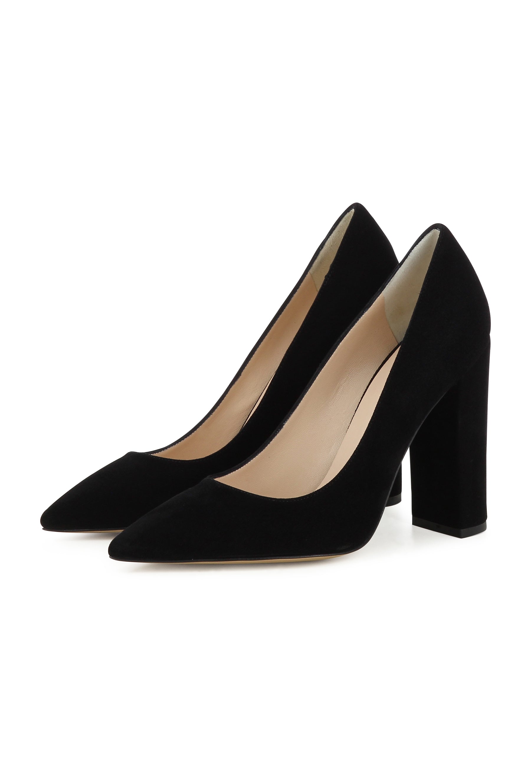 ALINA Damen Pumps  -  Rauleder Schwarz