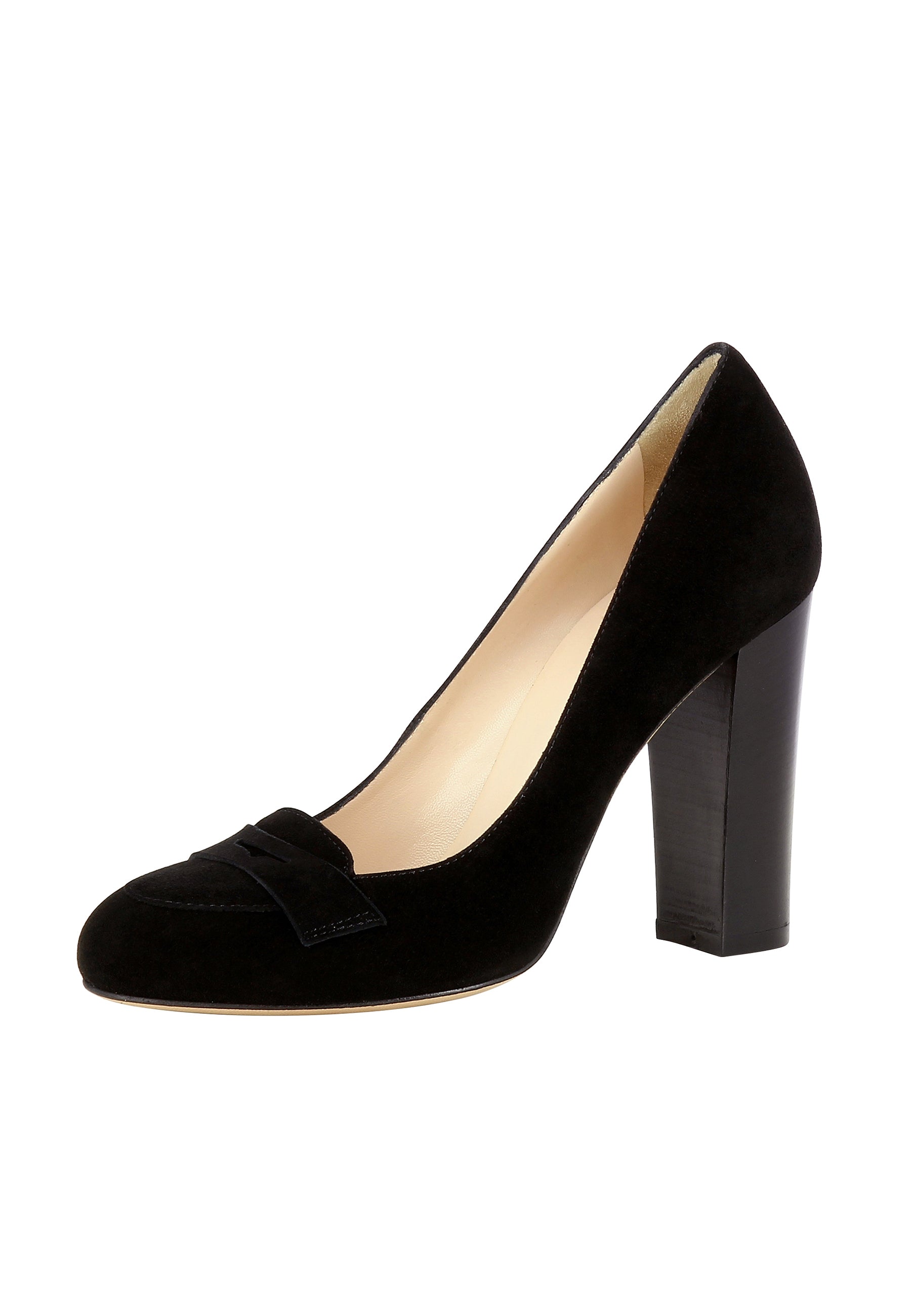 CRISTINA Damen Pumps  -  Rauleder Schwarz