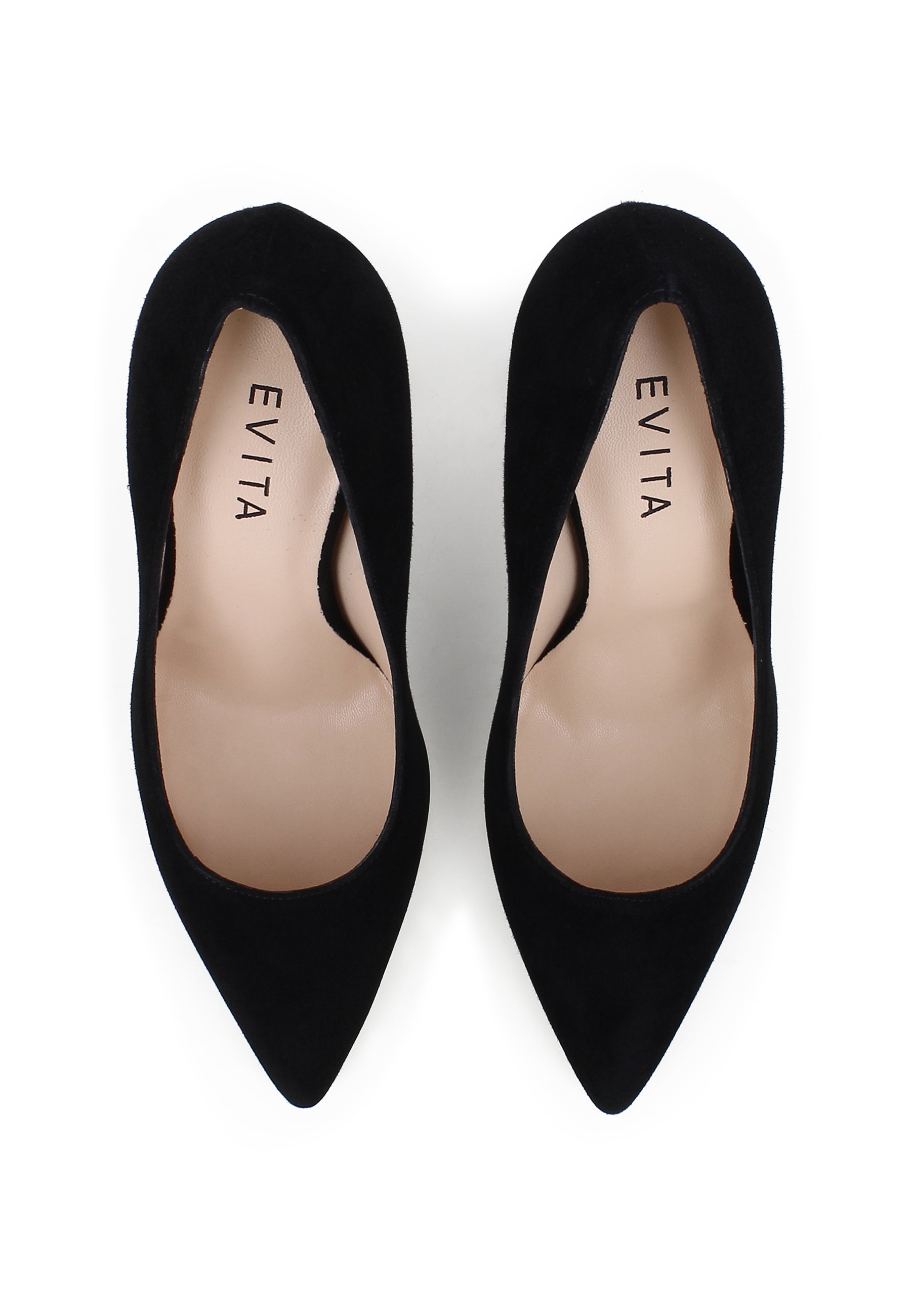 ALINA Damen Pumps  -  Rauleder Schwarz