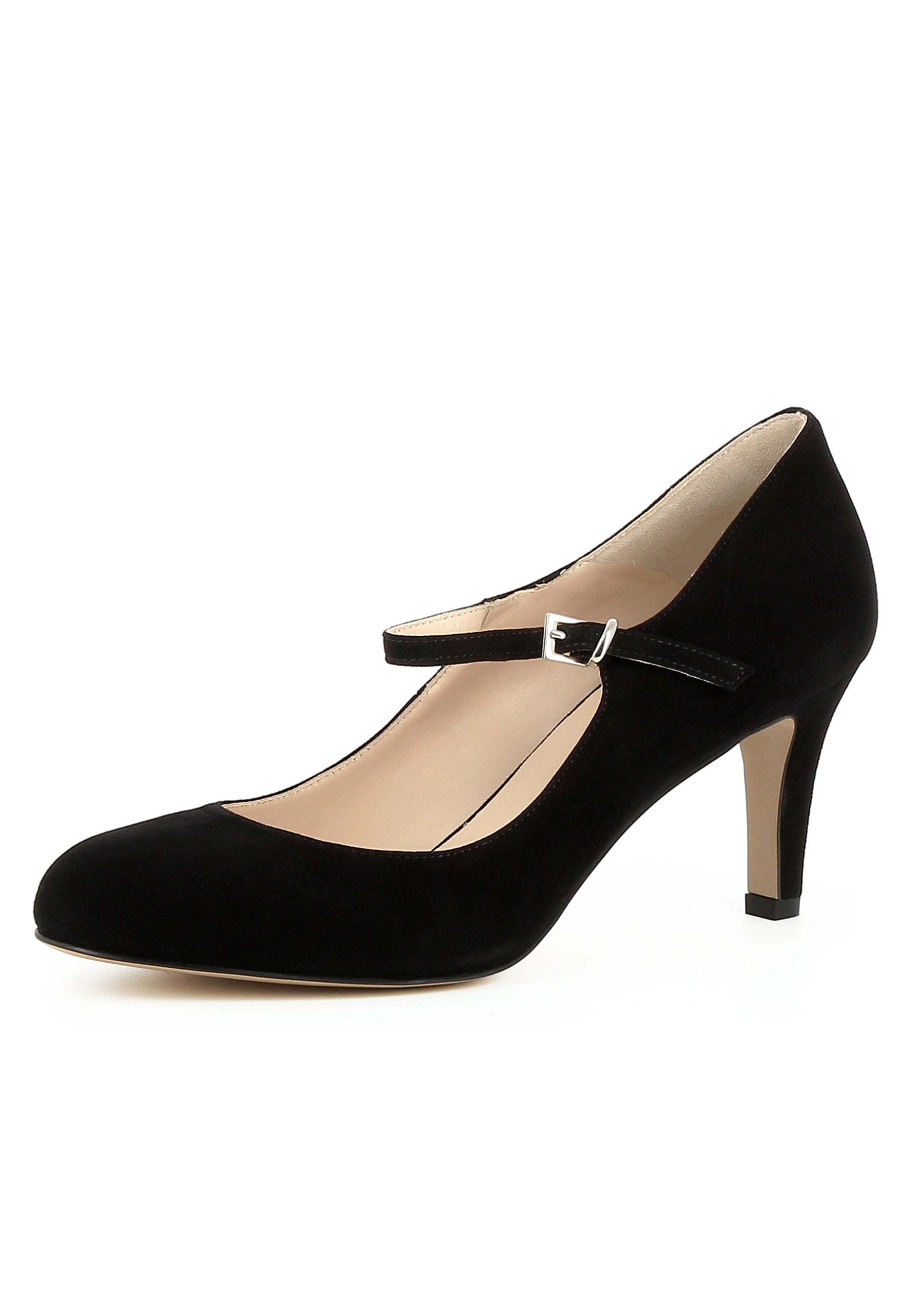 BIANCA Damen Pumps  -  Rauleder Schwarz