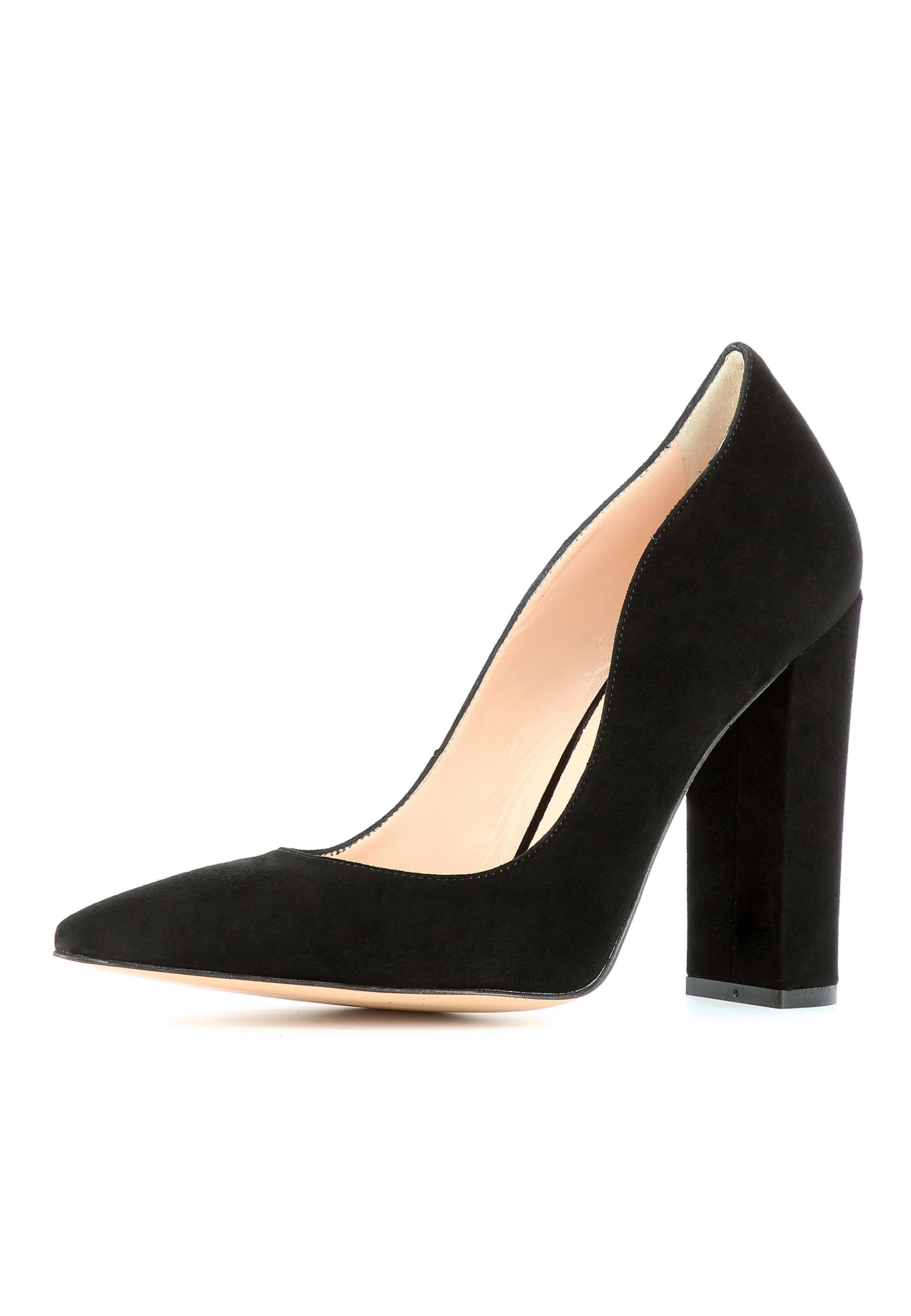ALINA Damen Pumps  -  Rauleder Schwarz