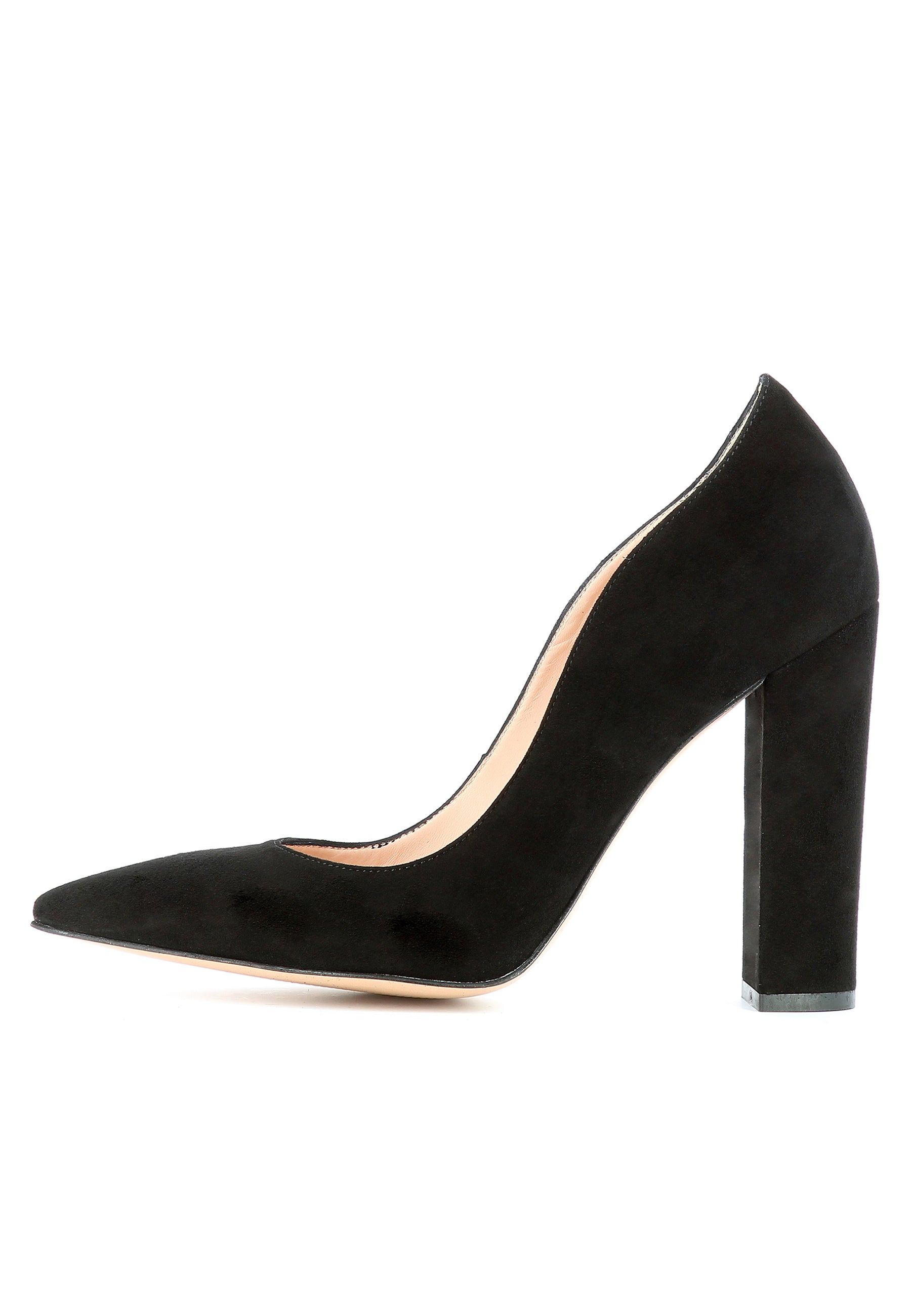 ALINA Damen Pumps  -  Rauleder Schwarz