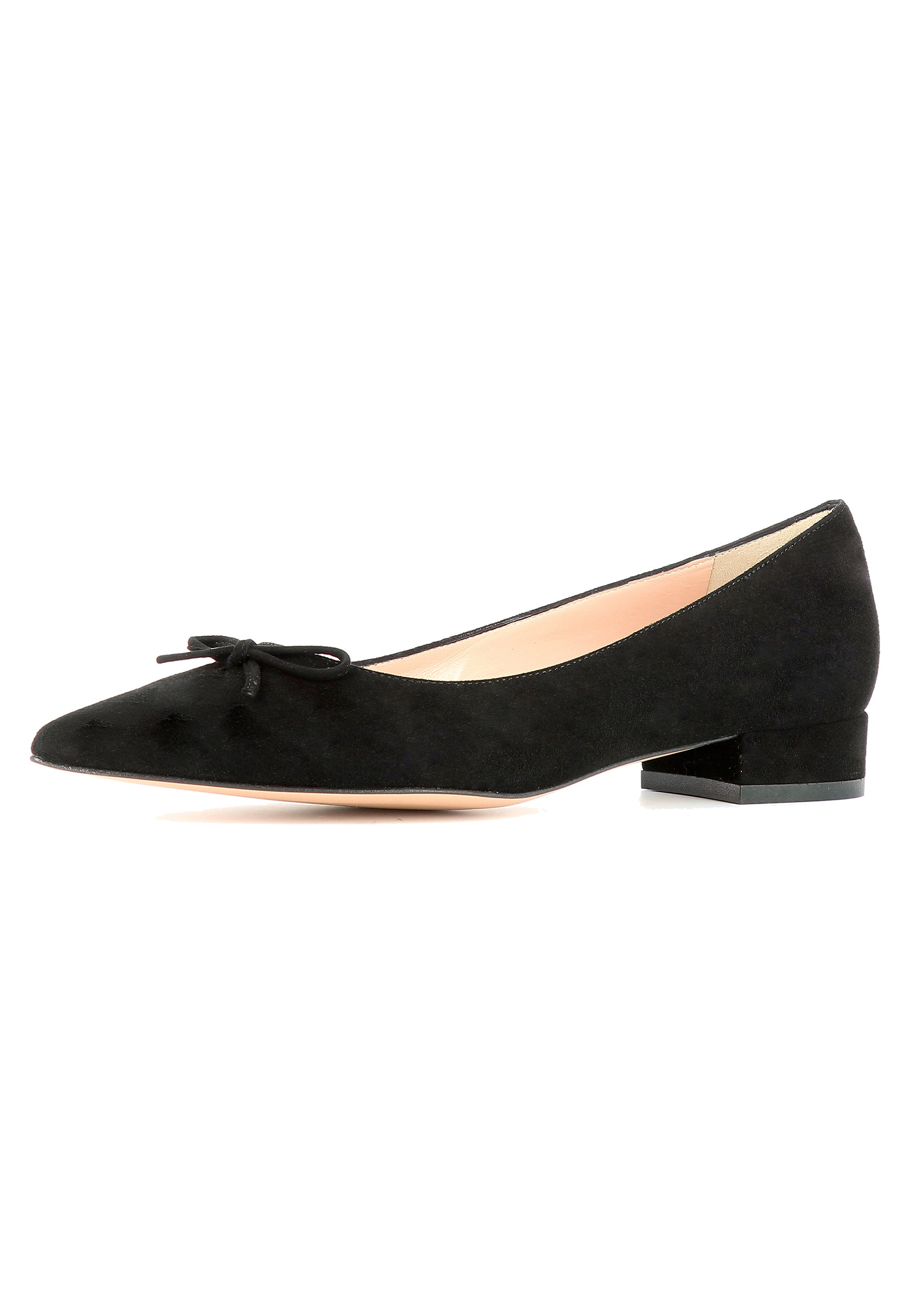 FRANCA Damen Flats  -  Rauleder Schwarz