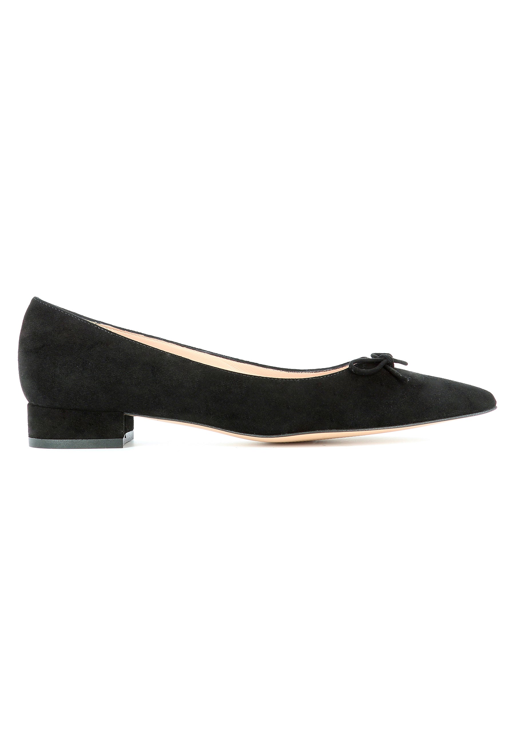 FRANCA Damen Flats  -  Rauleder Schwarz