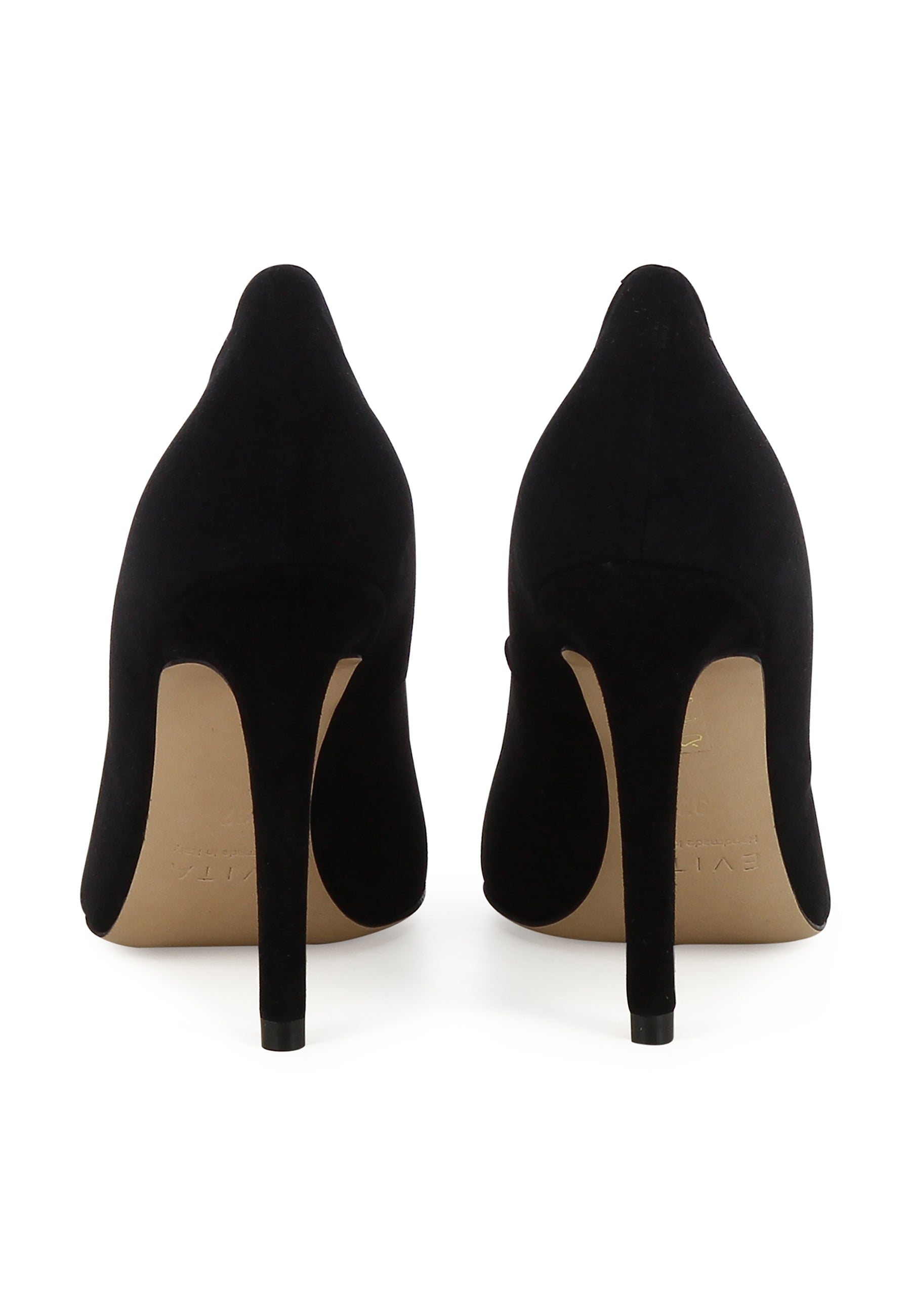 ALINA Damen Pumps  -  Rauleder Schwarz