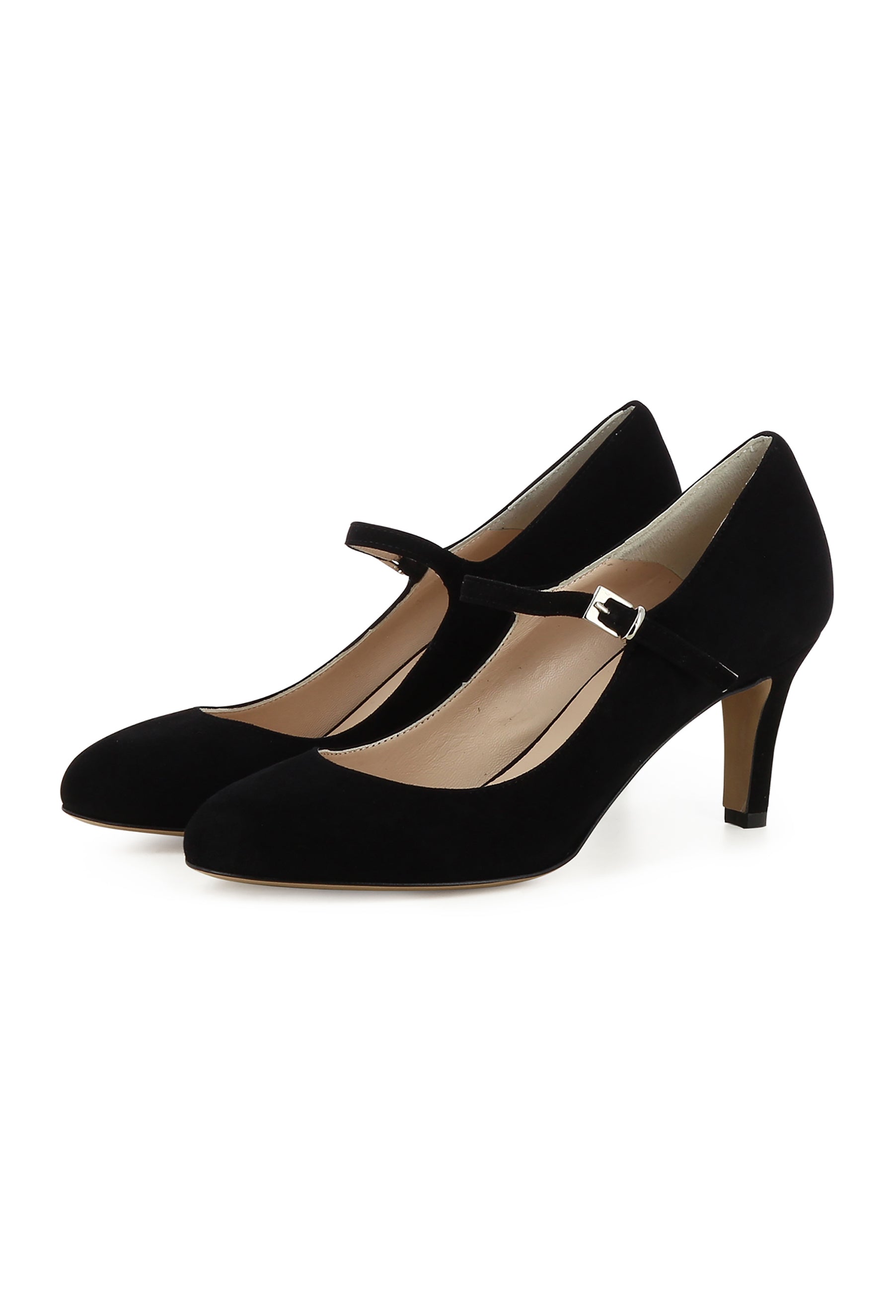 BIANCA Damen Pumps  -  Rauleder Schwarz