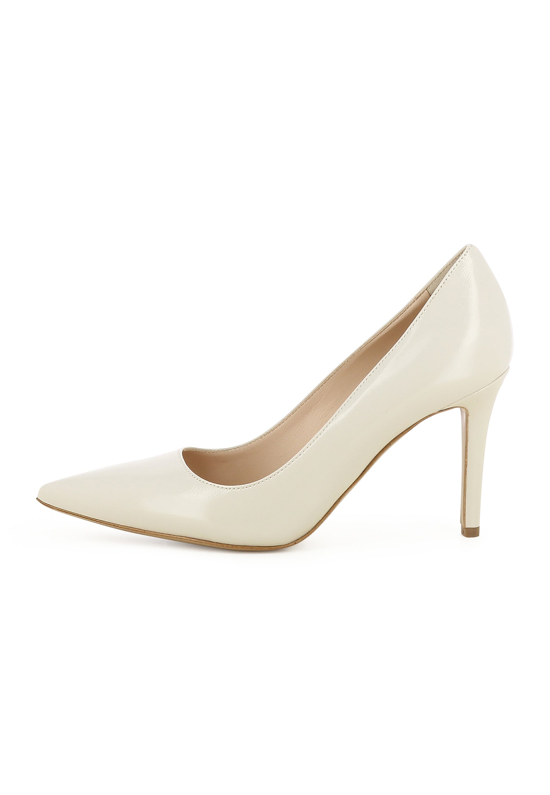 NATALIA Damen Pumps  -  Glanzleder Creme