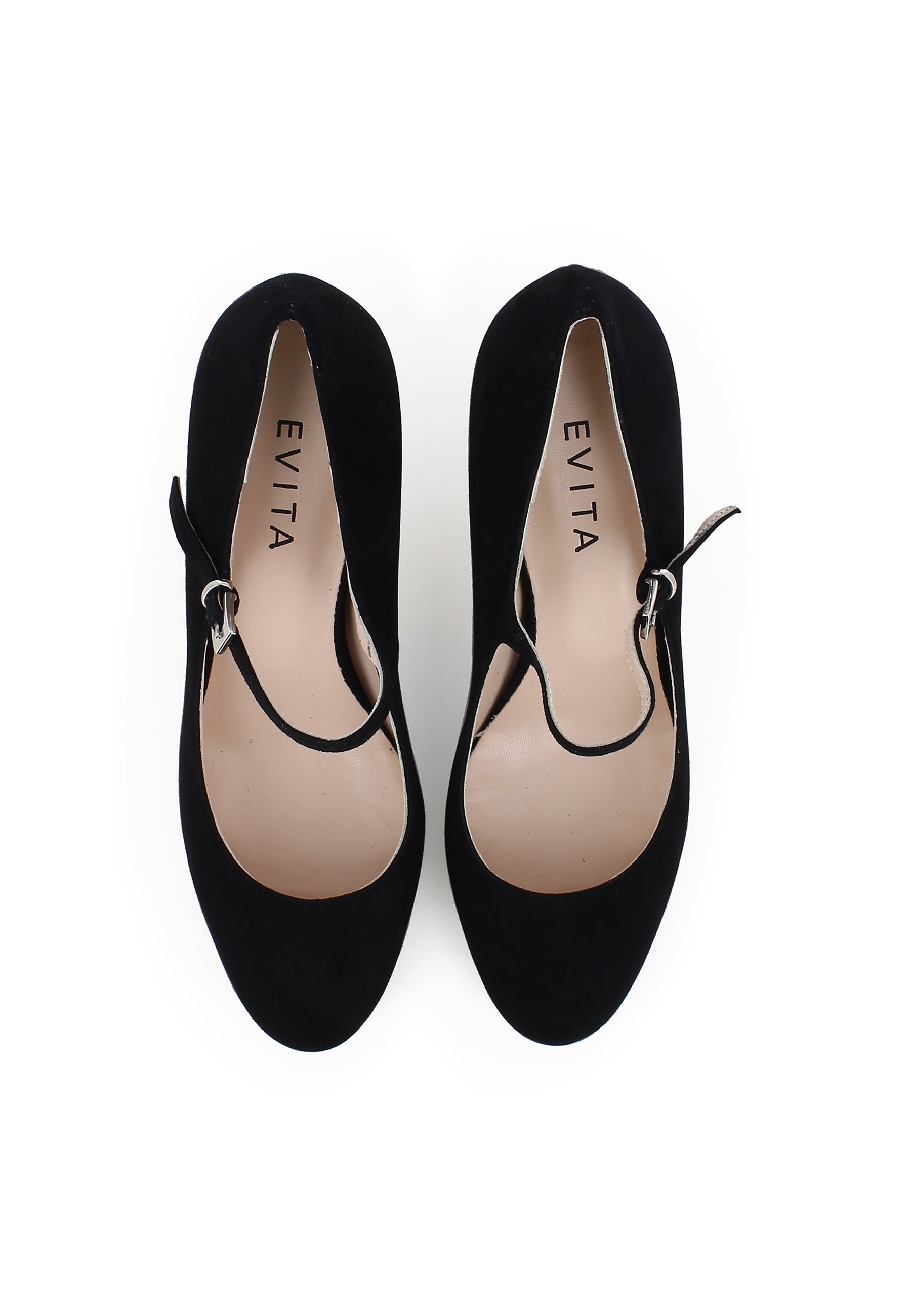 BIANCA Damen Pumps  -  Rauleder Schwarz