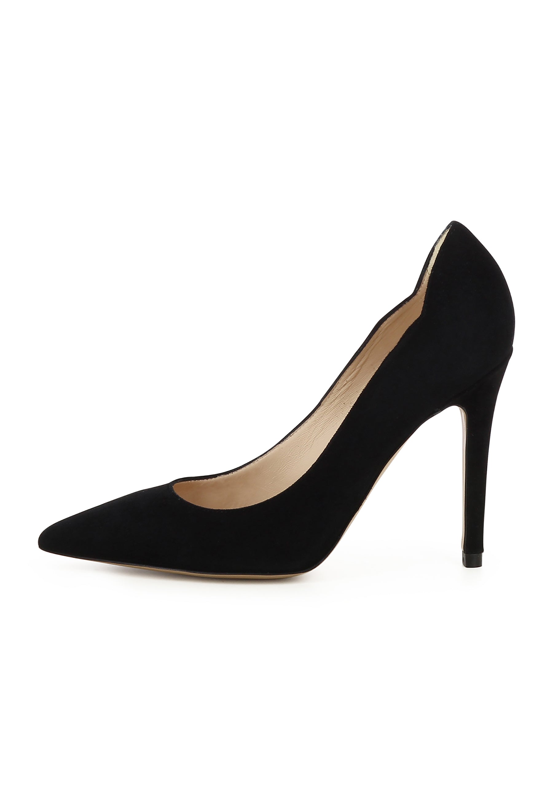 ALINA Damen Pumps  -  Rauleder Schwarz