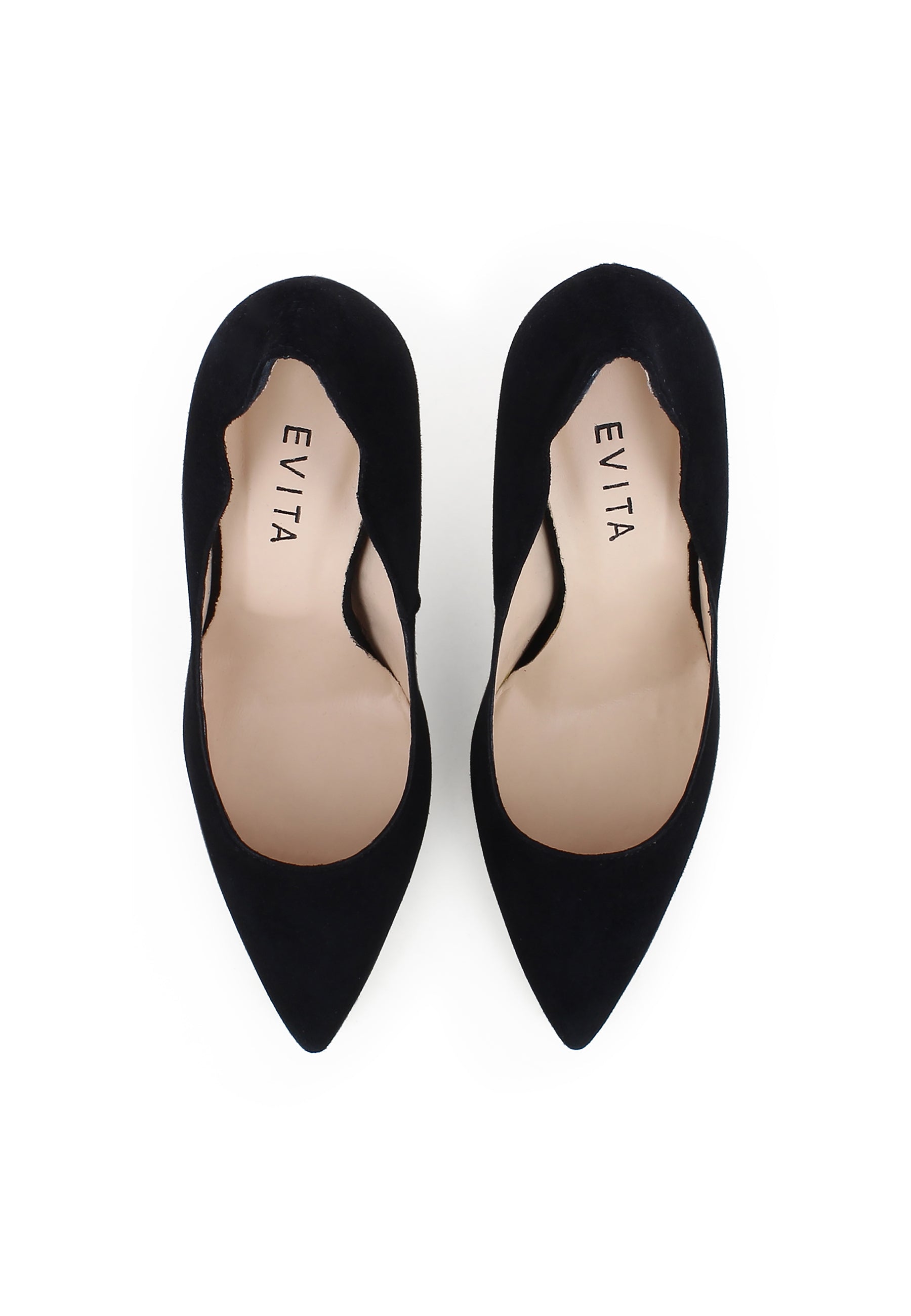 ALINA Damen Pumps  -  Rauleder Schwarz