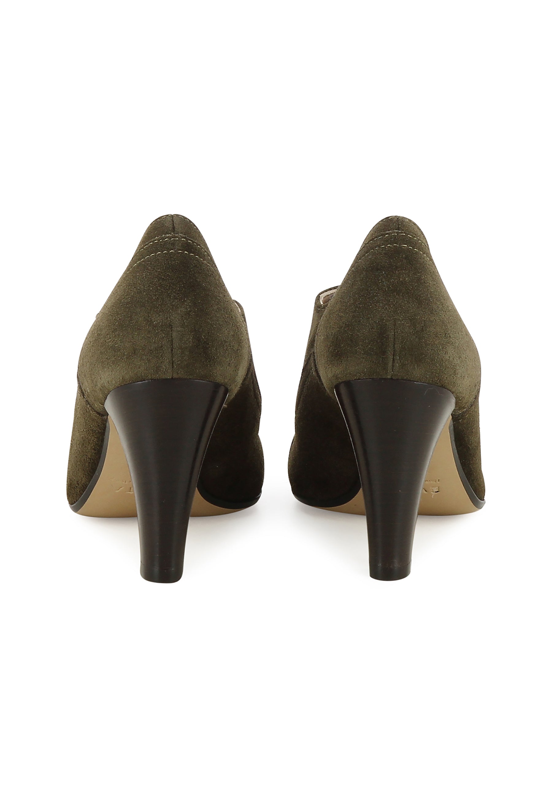 MARIA Damen Schnürpumps  -  Rauleder Dunkelgrün