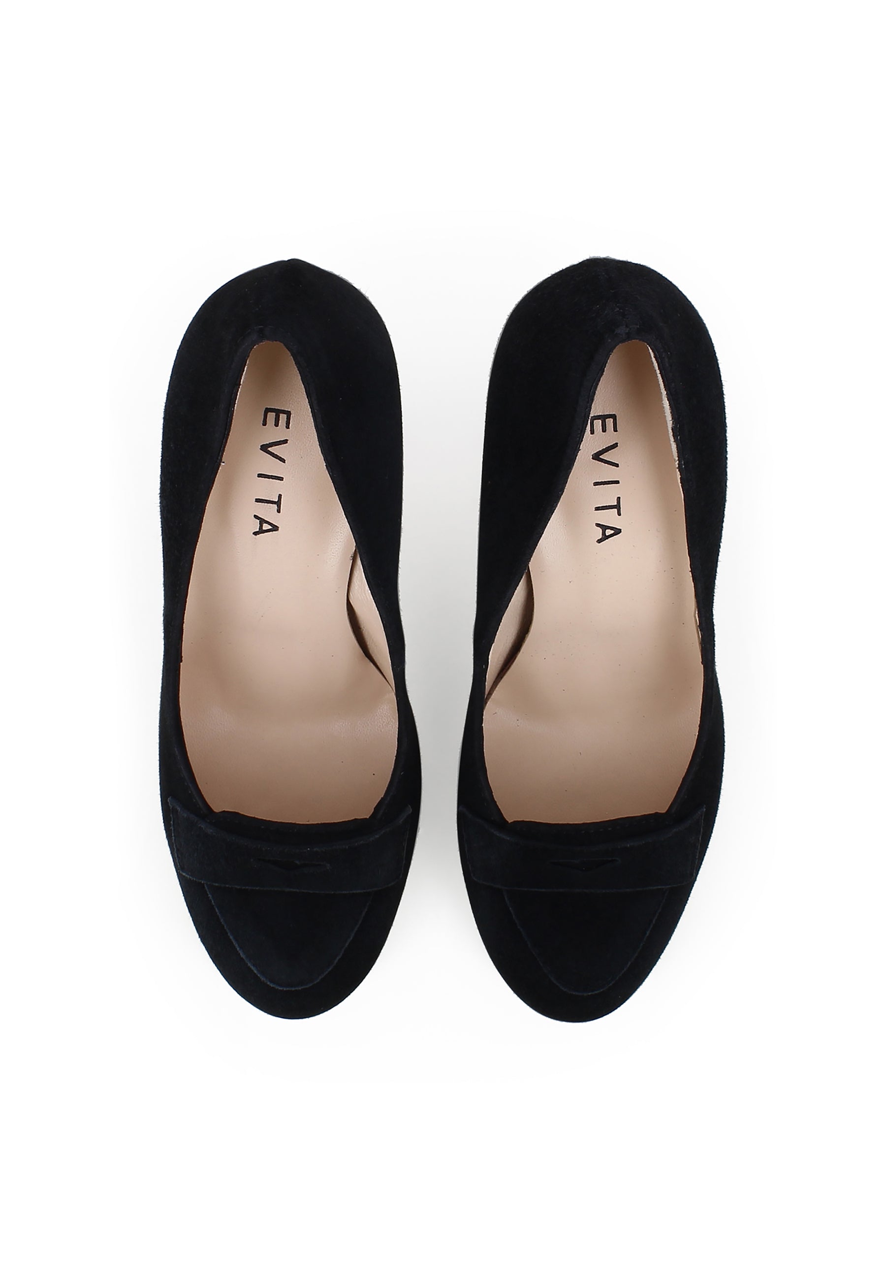 CRISTINA Damen Pumps  -  Rauleder Schwarz