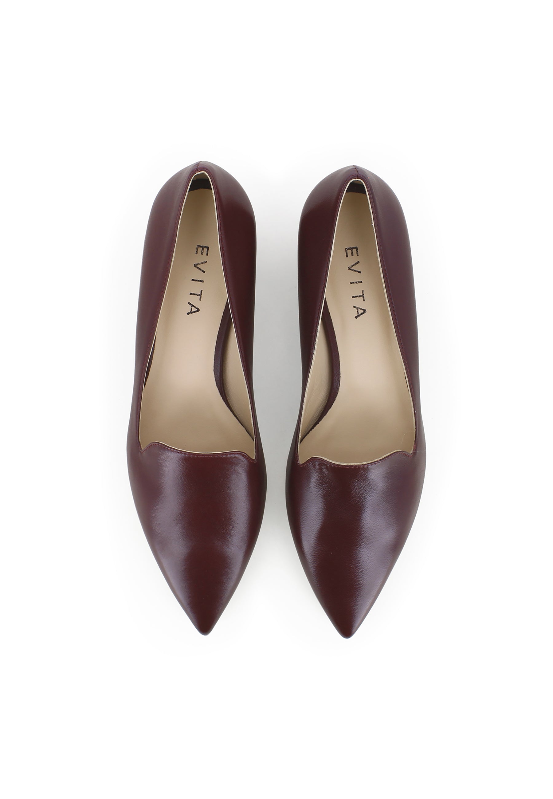 FRANCA Damen Slipper  -  Glattleder Bordeaux