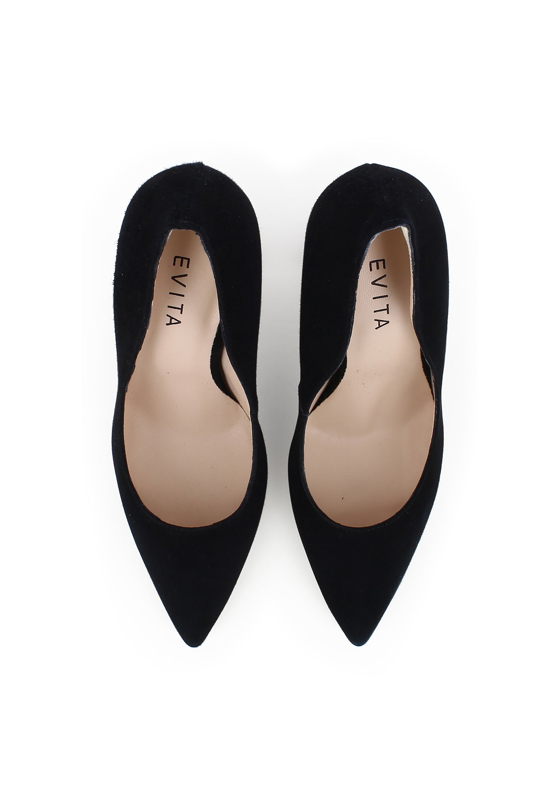 ALINA Damen Pumps  -  Rauleder Schwarz