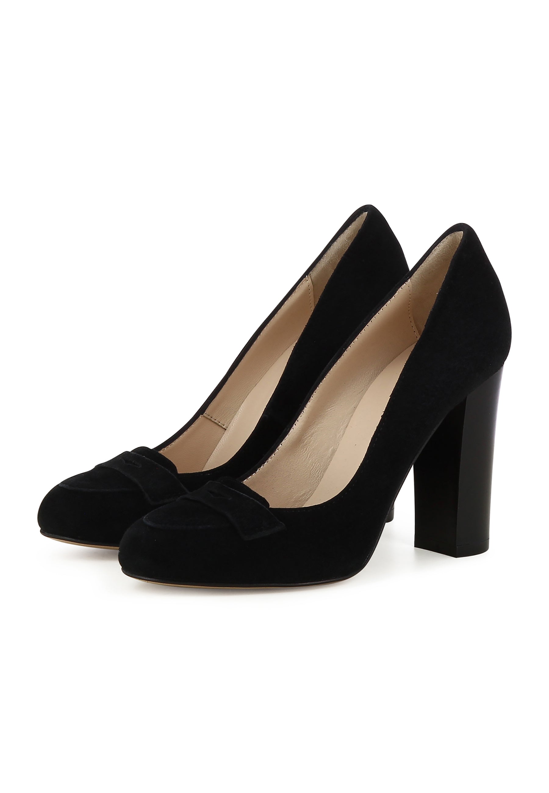 CRISTINA Damen Pumps  -  Rauleder Schwarz