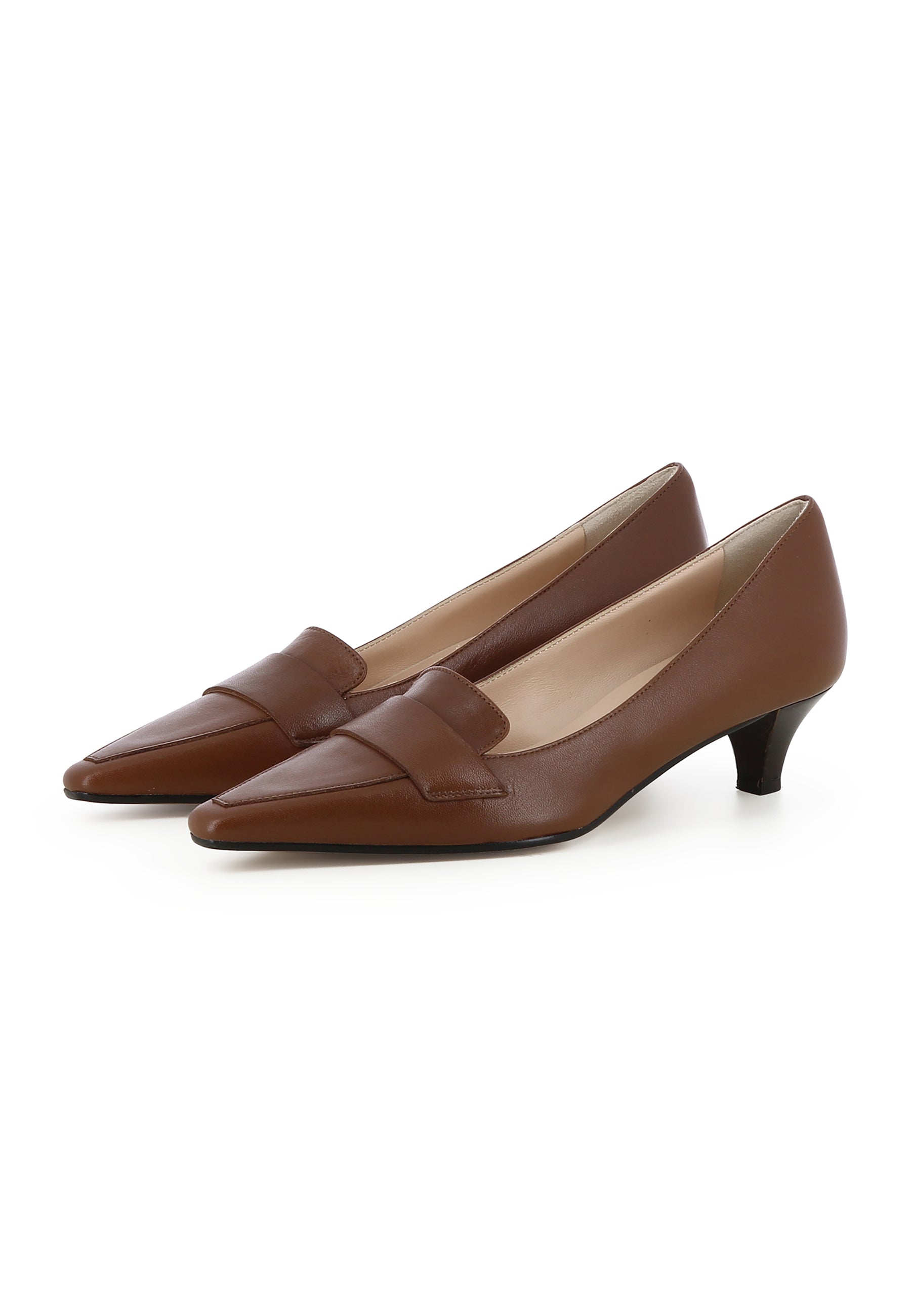 LIA Damen Pumps  -  Glattleder Braun
