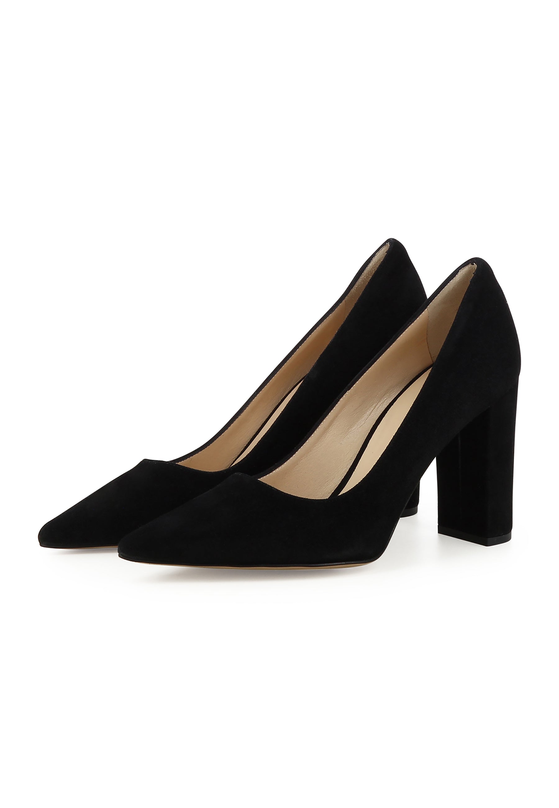 NATALIA Damen Pumps  -  Rauleder Schwarz