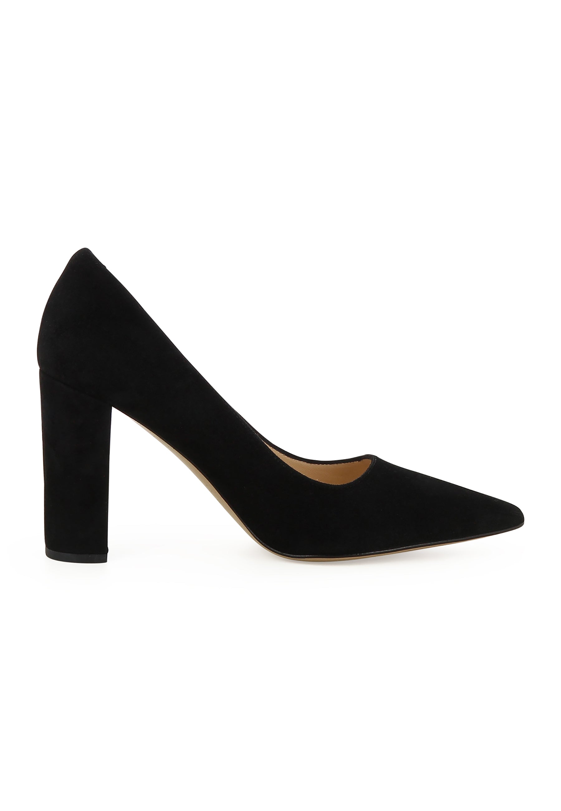 NATALIA Damen Pumps  -  Rauleder Schwarz