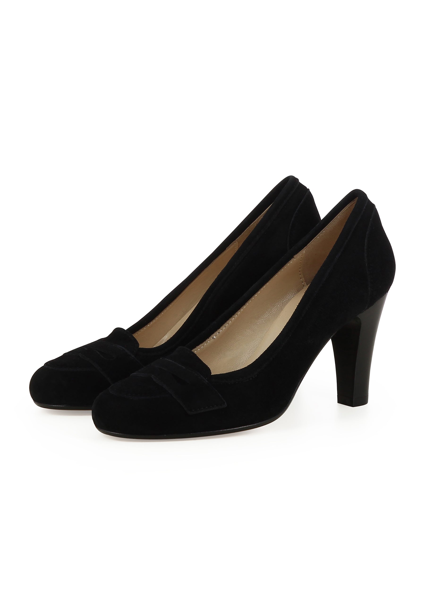 MARIA Damen Pumps  -  Rauleder Schwarz