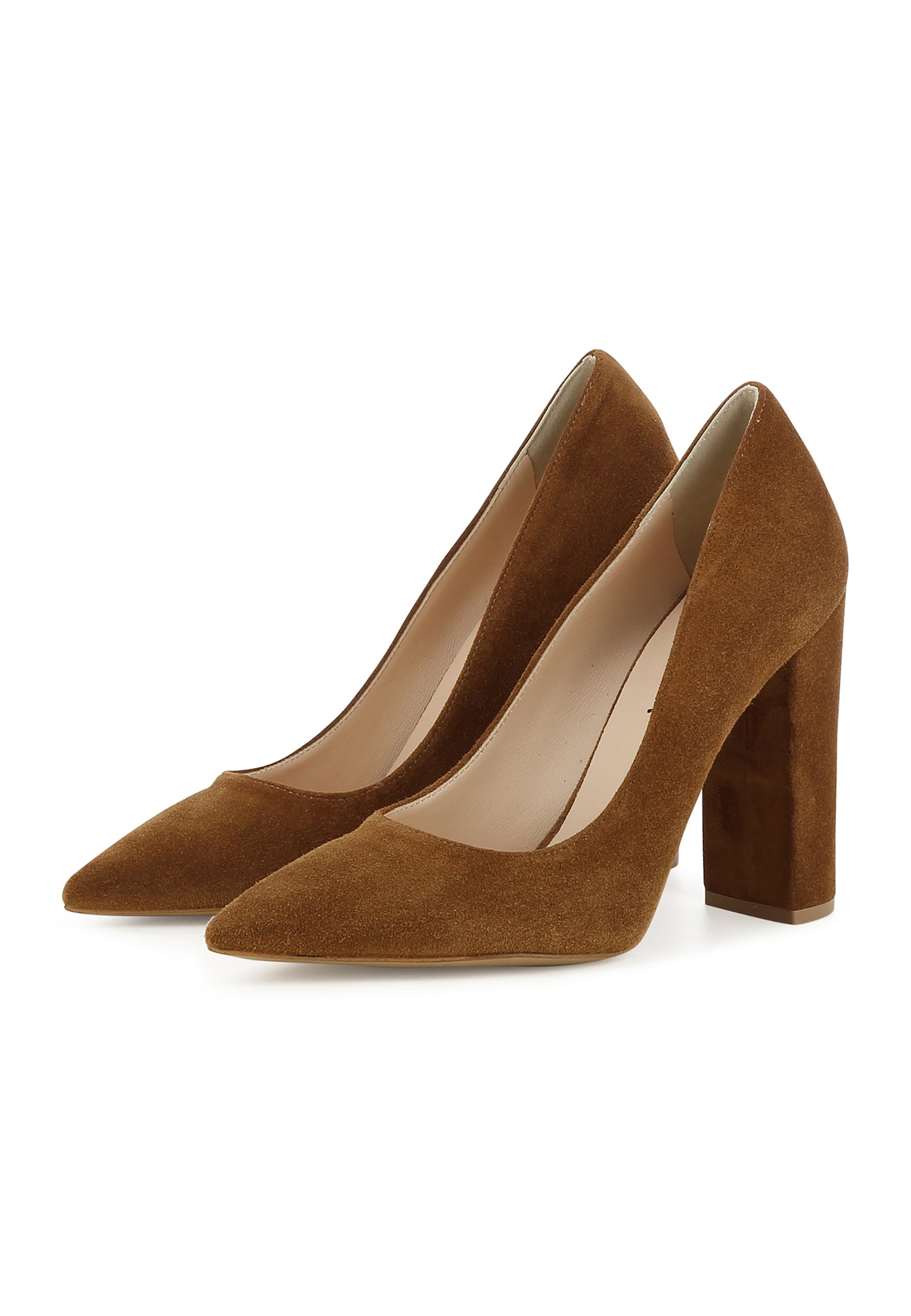 ALINA Damen Pumps  -  Rauleder Braun