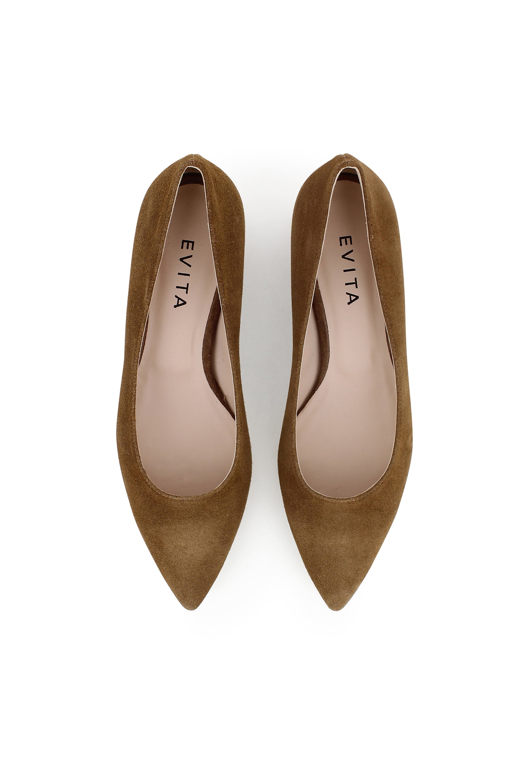 FRANCA Damen Flats  -  Rauleder Braun