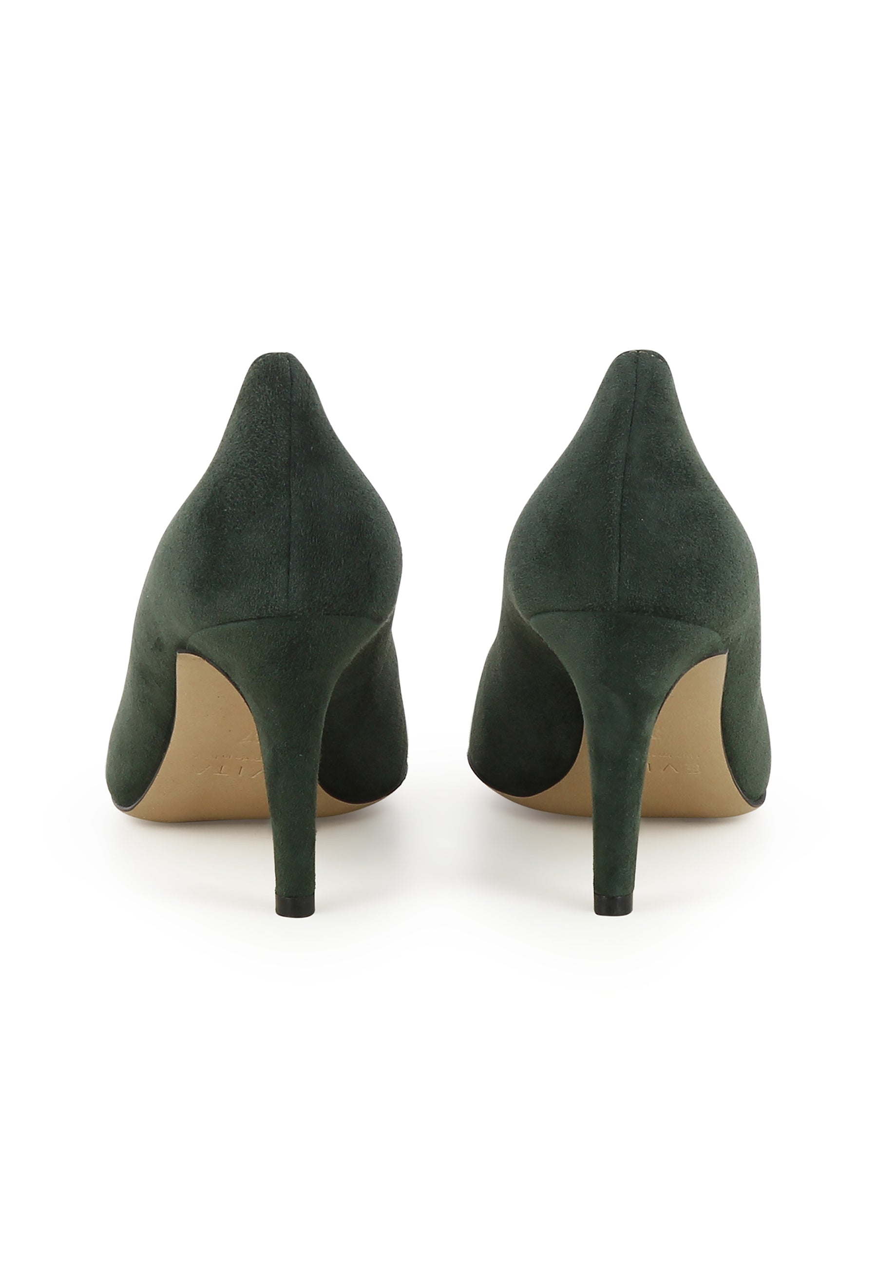 ARIA Damen Pumps  -  Glattleder Dunkelgrün