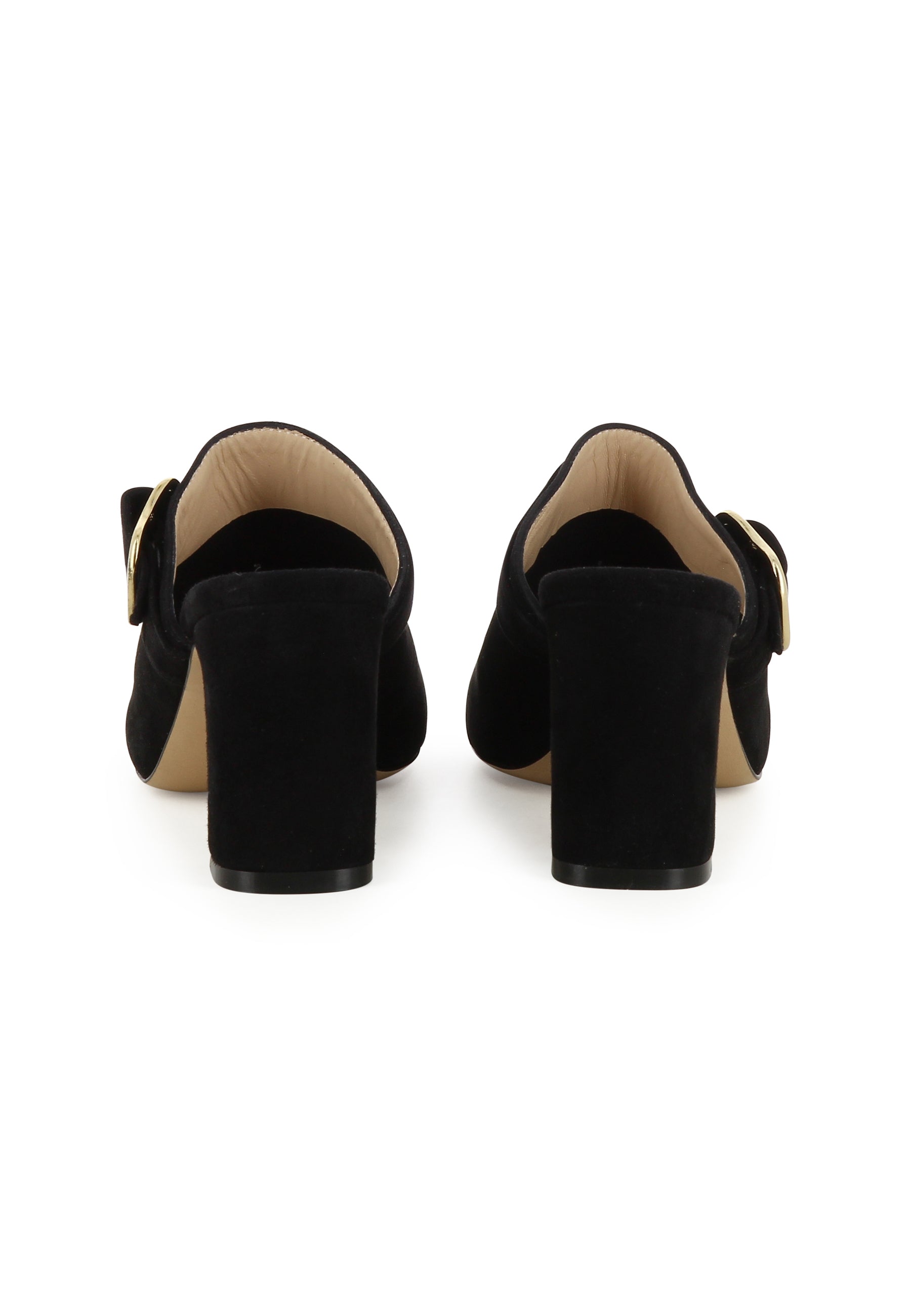 TABEA Damen Pantolette  -  Rauleder Schwarz