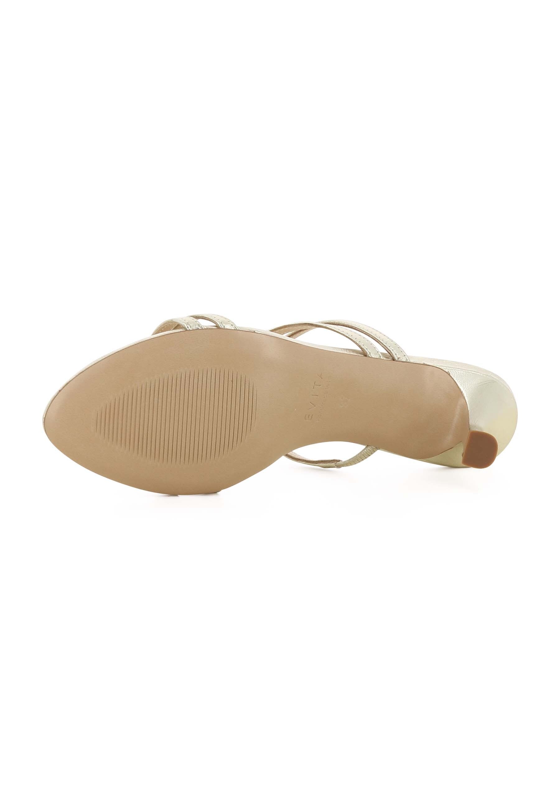 TUANA Damen Sandalette  -  Glattleder Gold