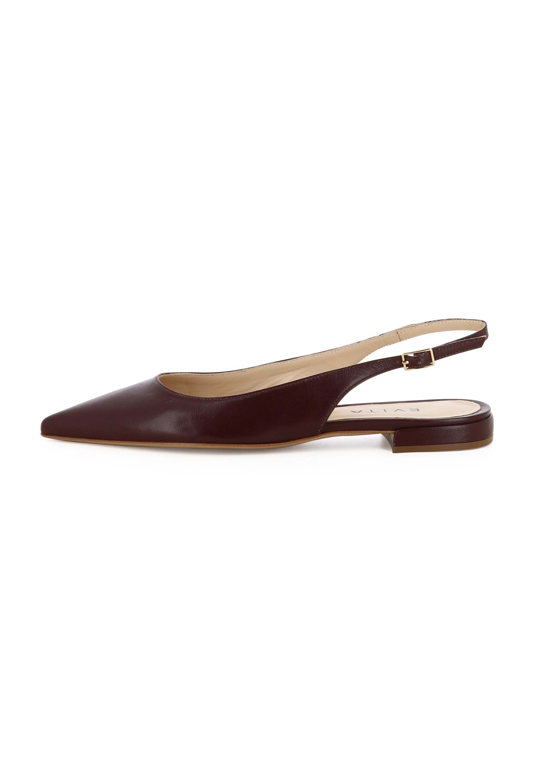SONIA Damen Sling Pumps  -  Glattleder Bordeaux